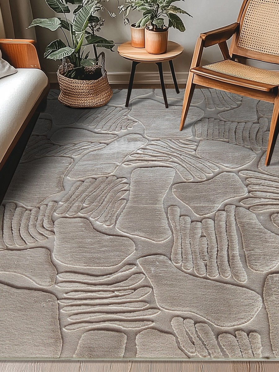 Timmy Rabbit Fur Jacquard Rug - 160x230 cm