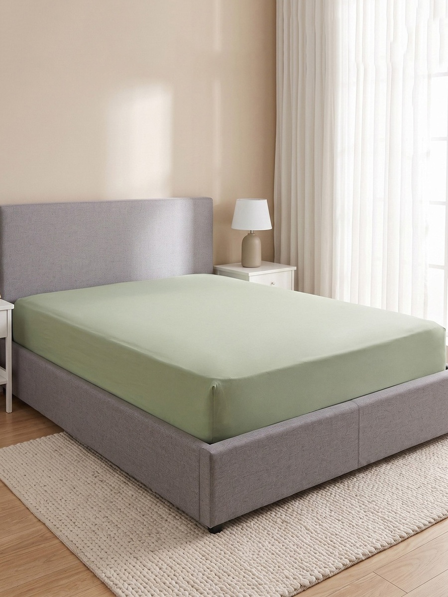 Derby Solid Microfiber Twin Fitted Sheet - 120x200+25 cm