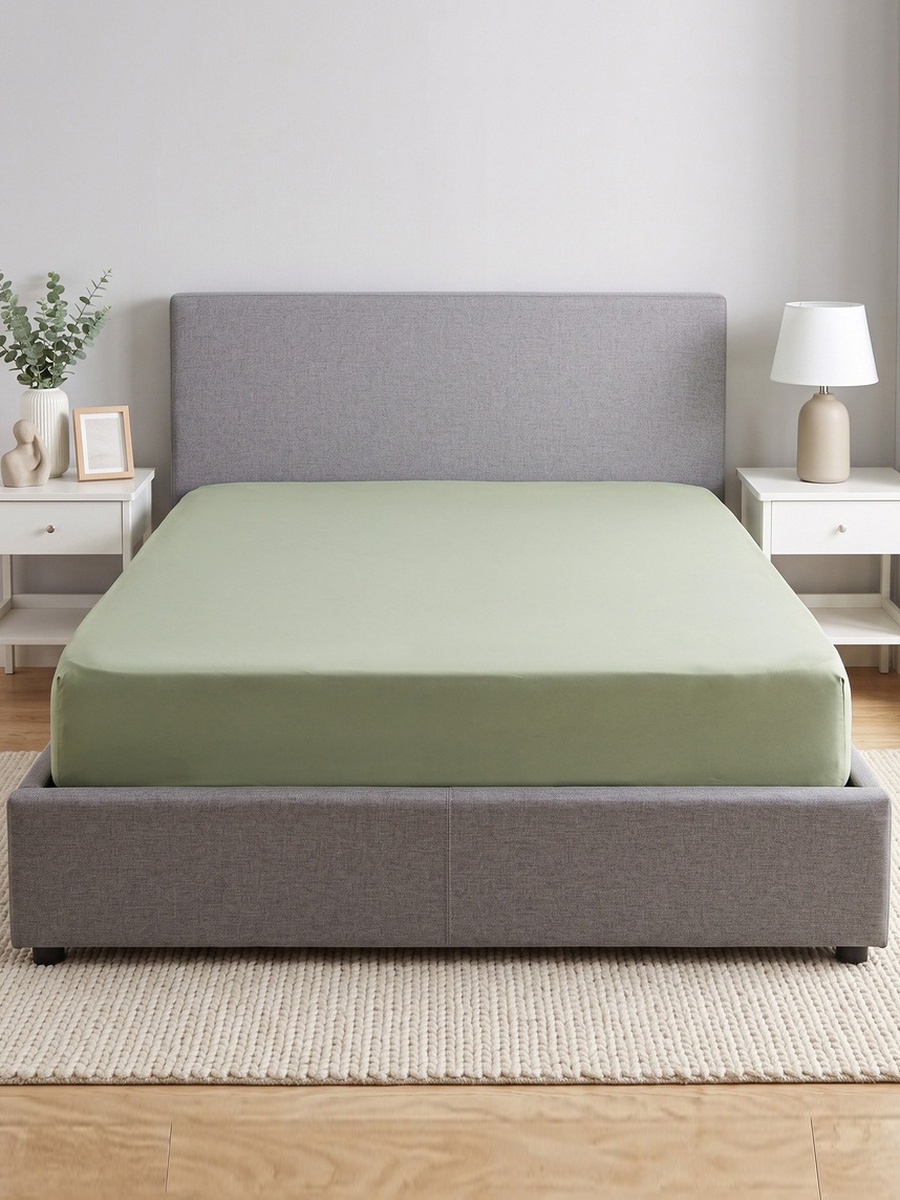 Derby Solid Microfiber Twin Fitted Sheet - 120x200+25 cm