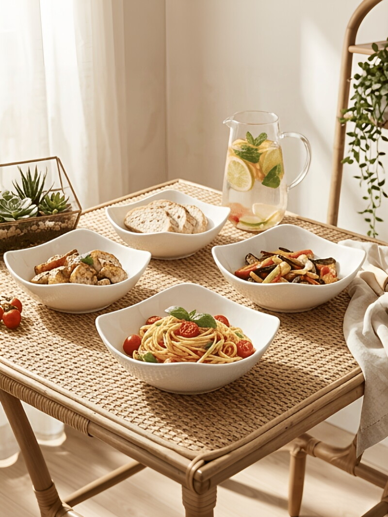 White Solid Bowls