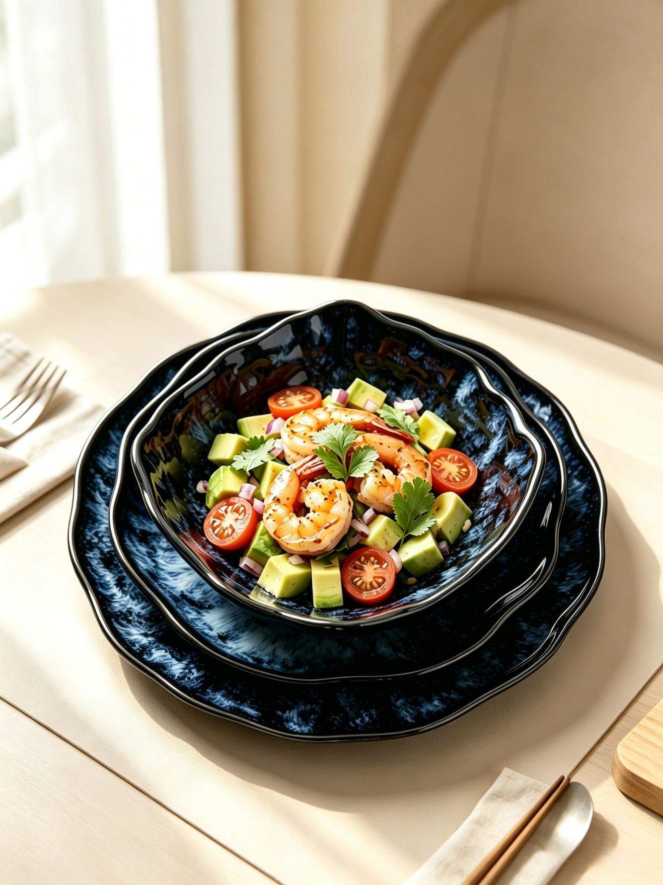 Blue Texture Dinnerware Set
