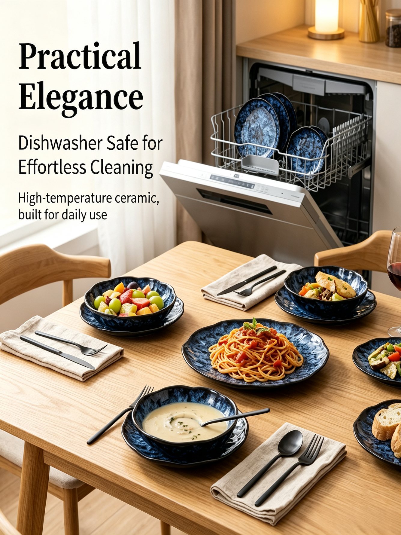 Blue Texture Dinnerware Set