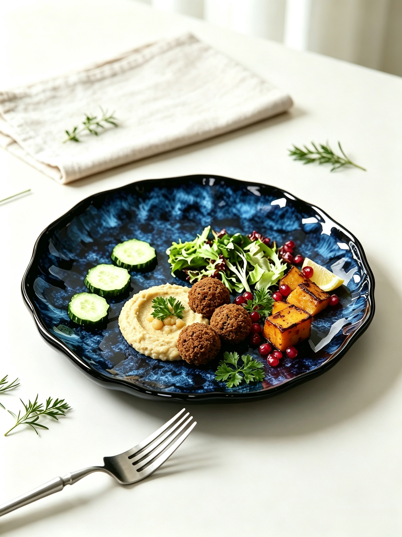Blue Texture Dinnerware Set