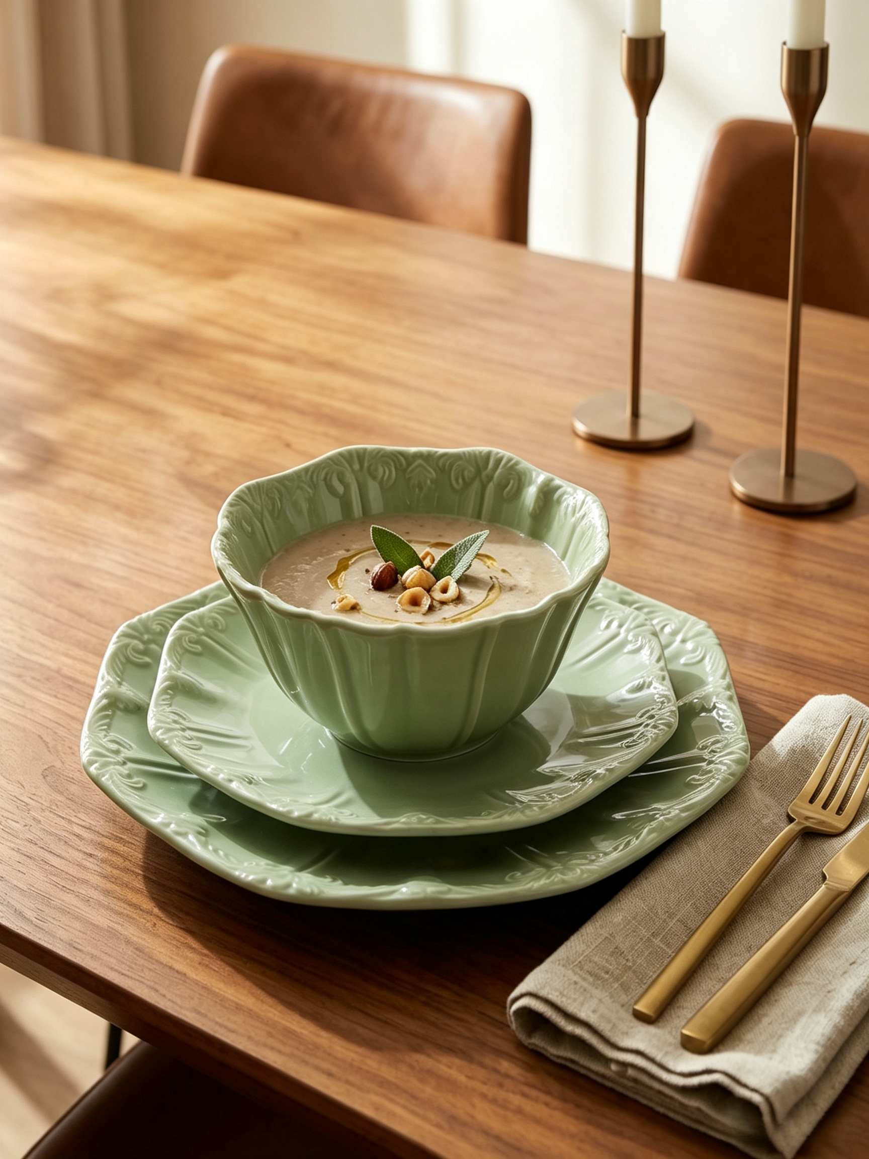 Green Texture Dinnerware Set