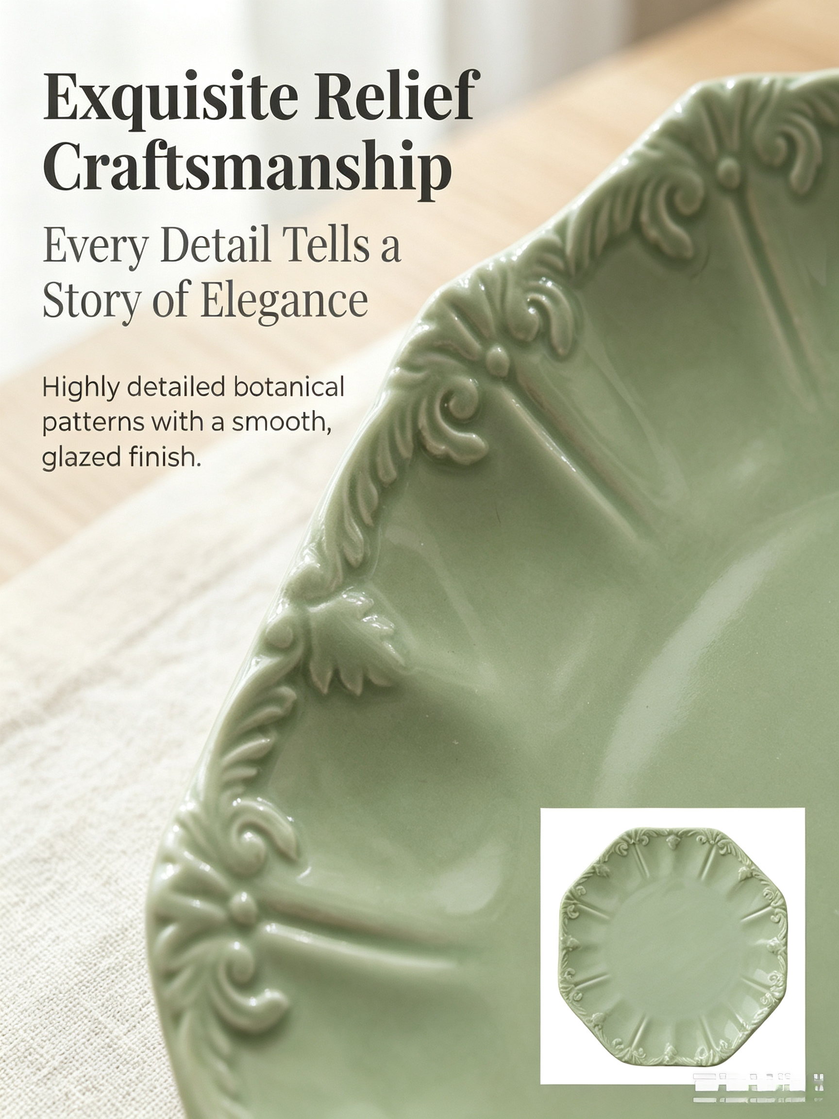 Green Texture Dinnerware Set