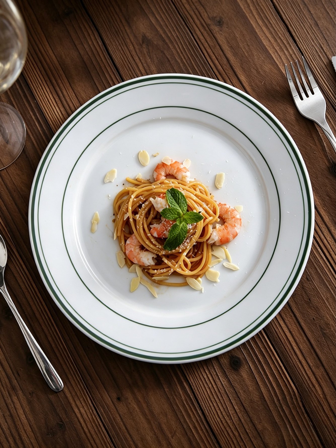 White Striped Dinnerware Set