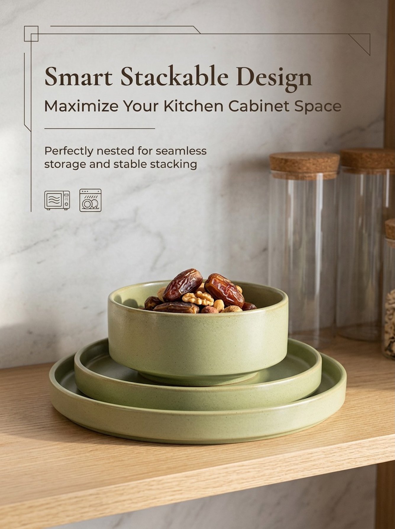 Green Solid Dinnerware Set