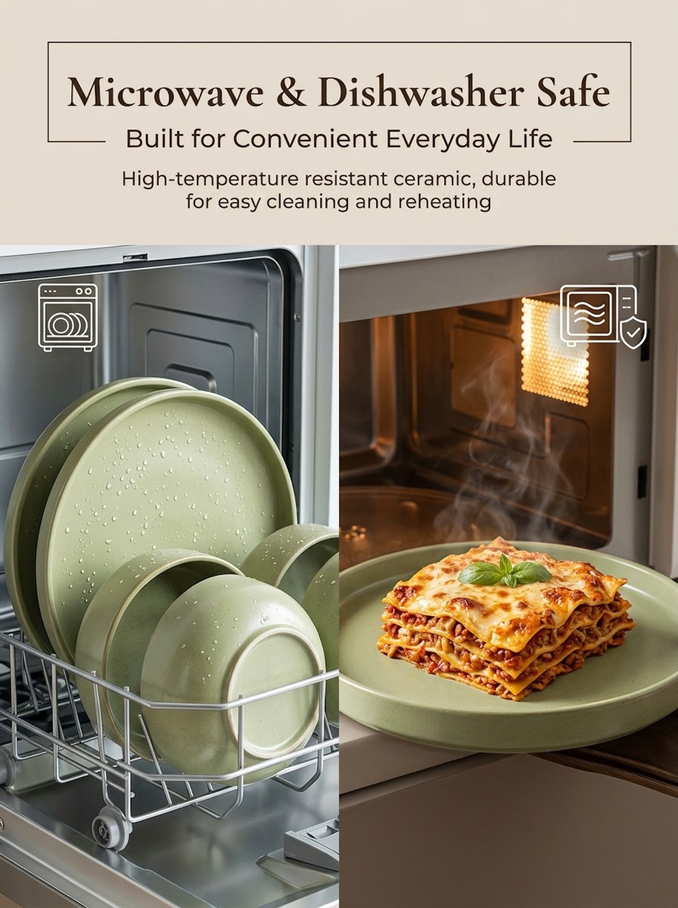 Green Solid Dinnerware Set