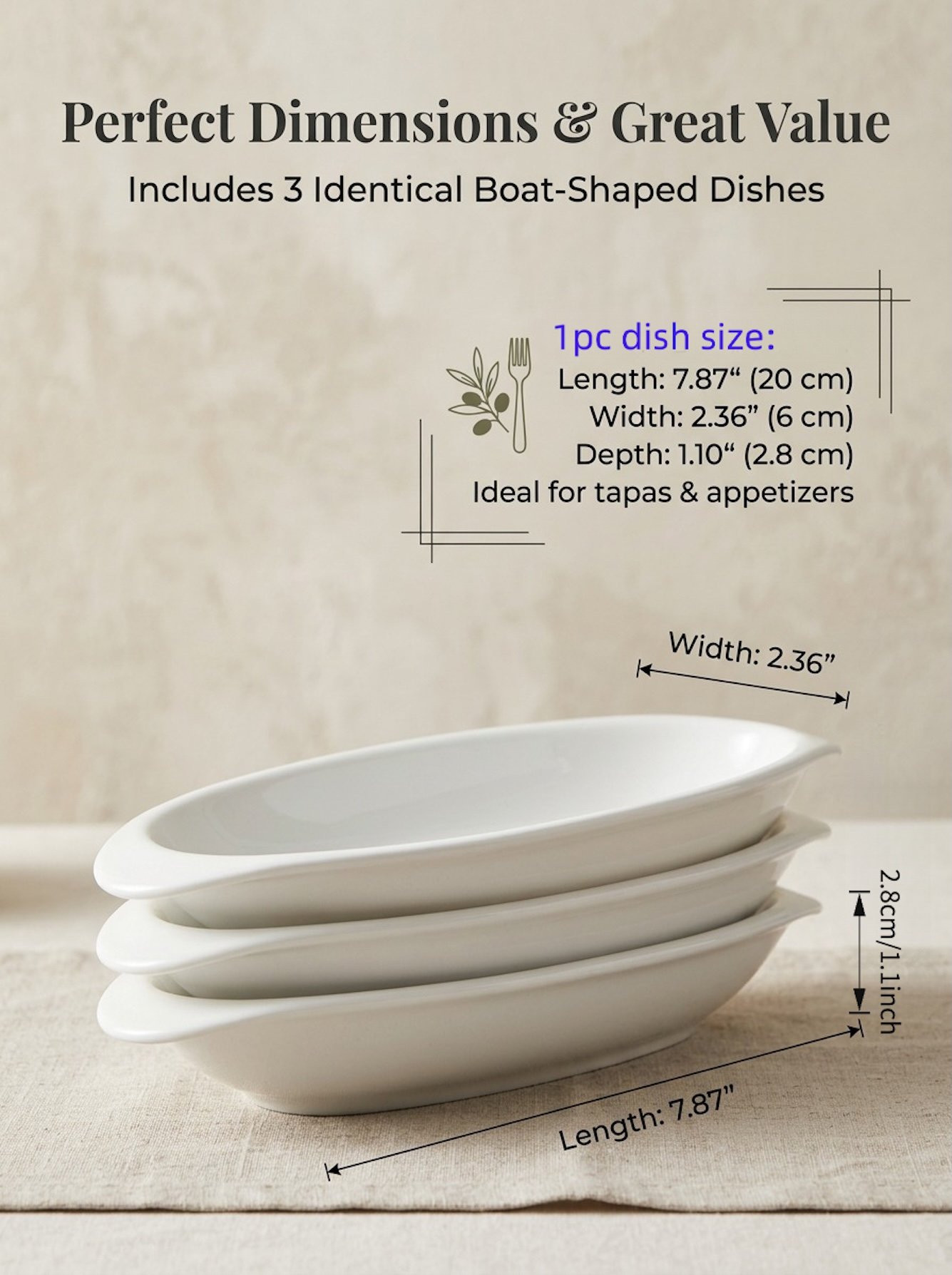 White Solid Serving Dishes