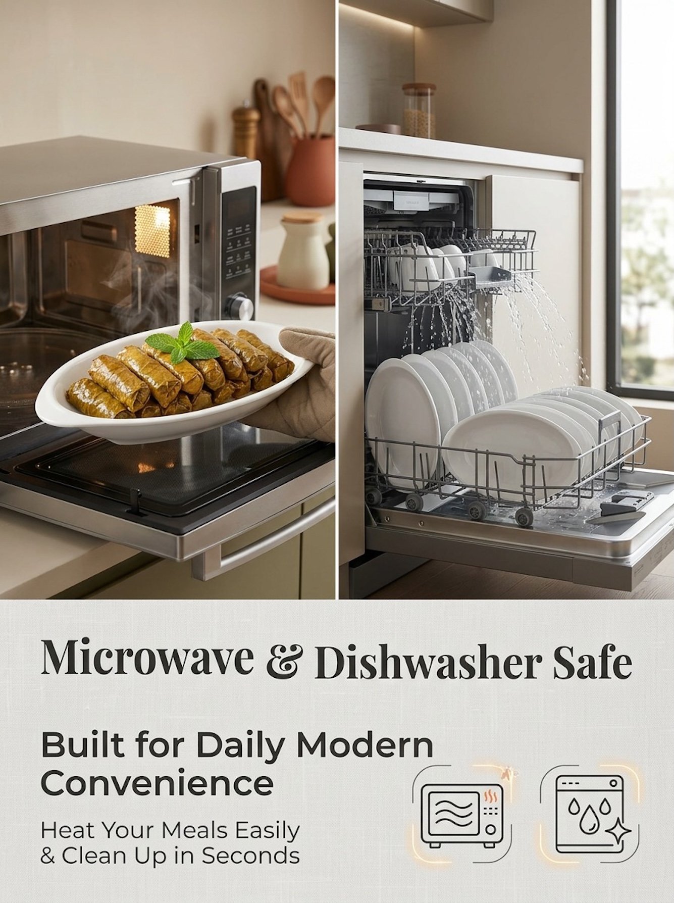 White Solid Serving Dishes