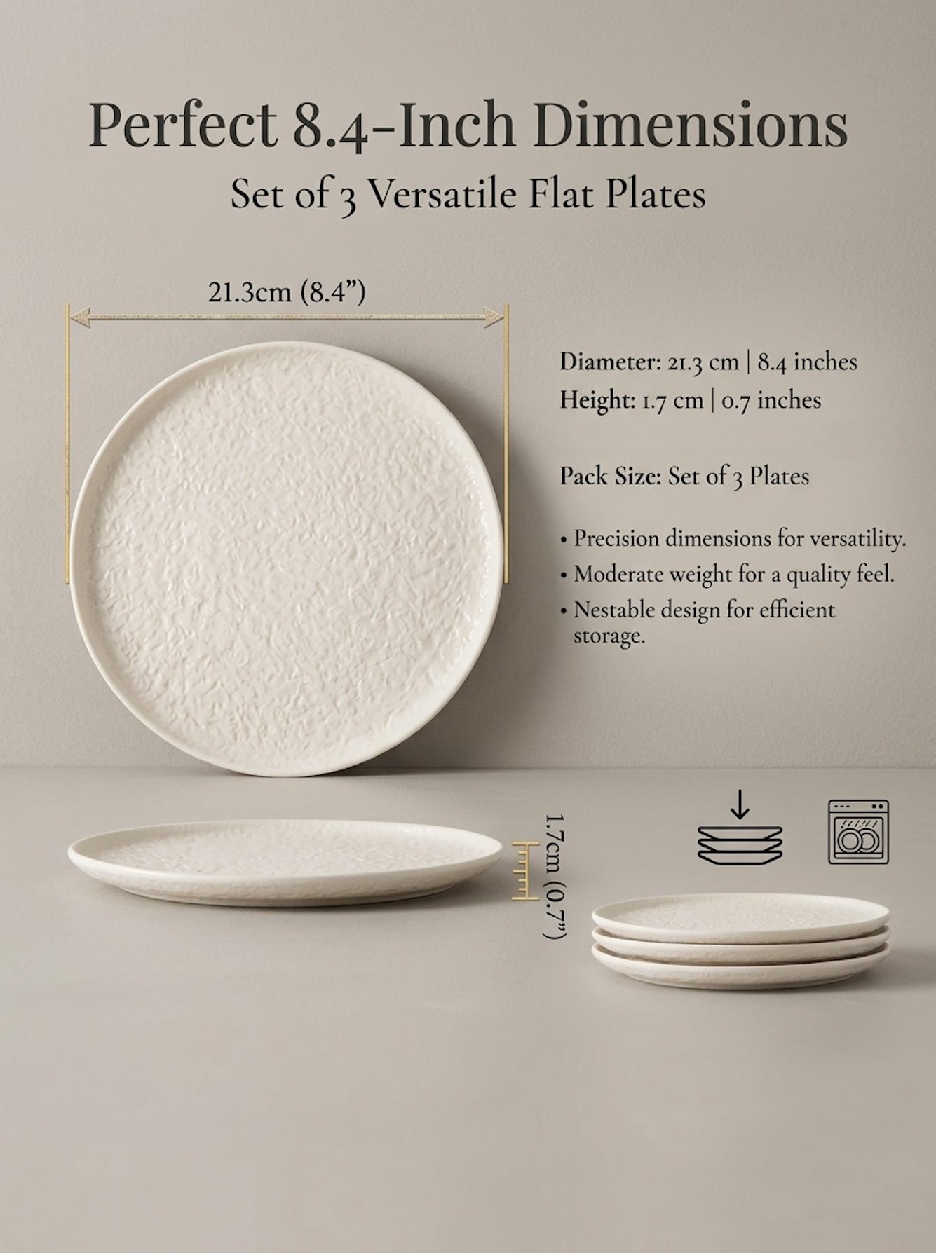 White Texture Plates