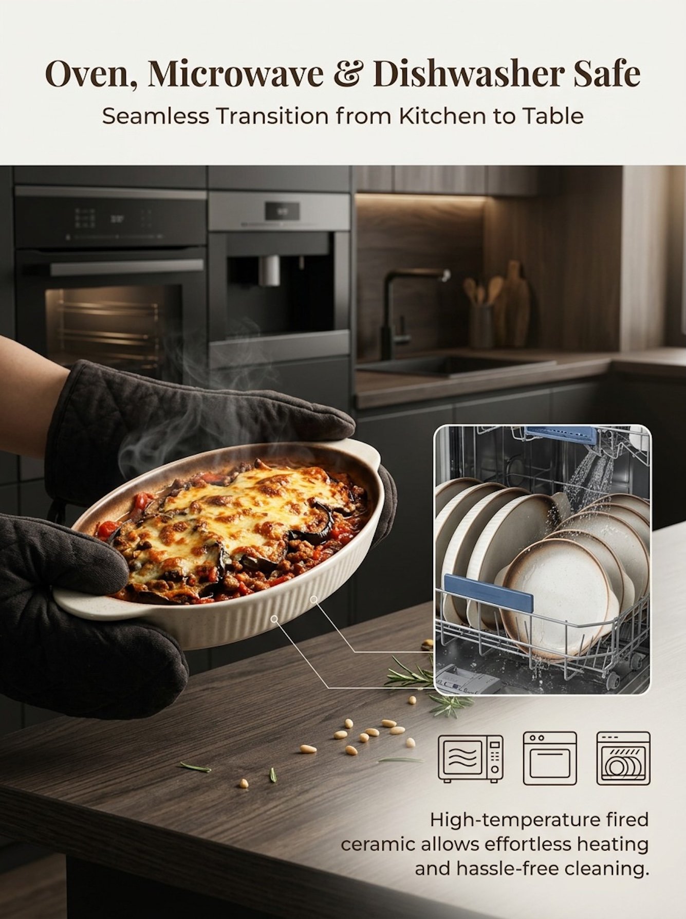 Off White Solid Baking Dishes