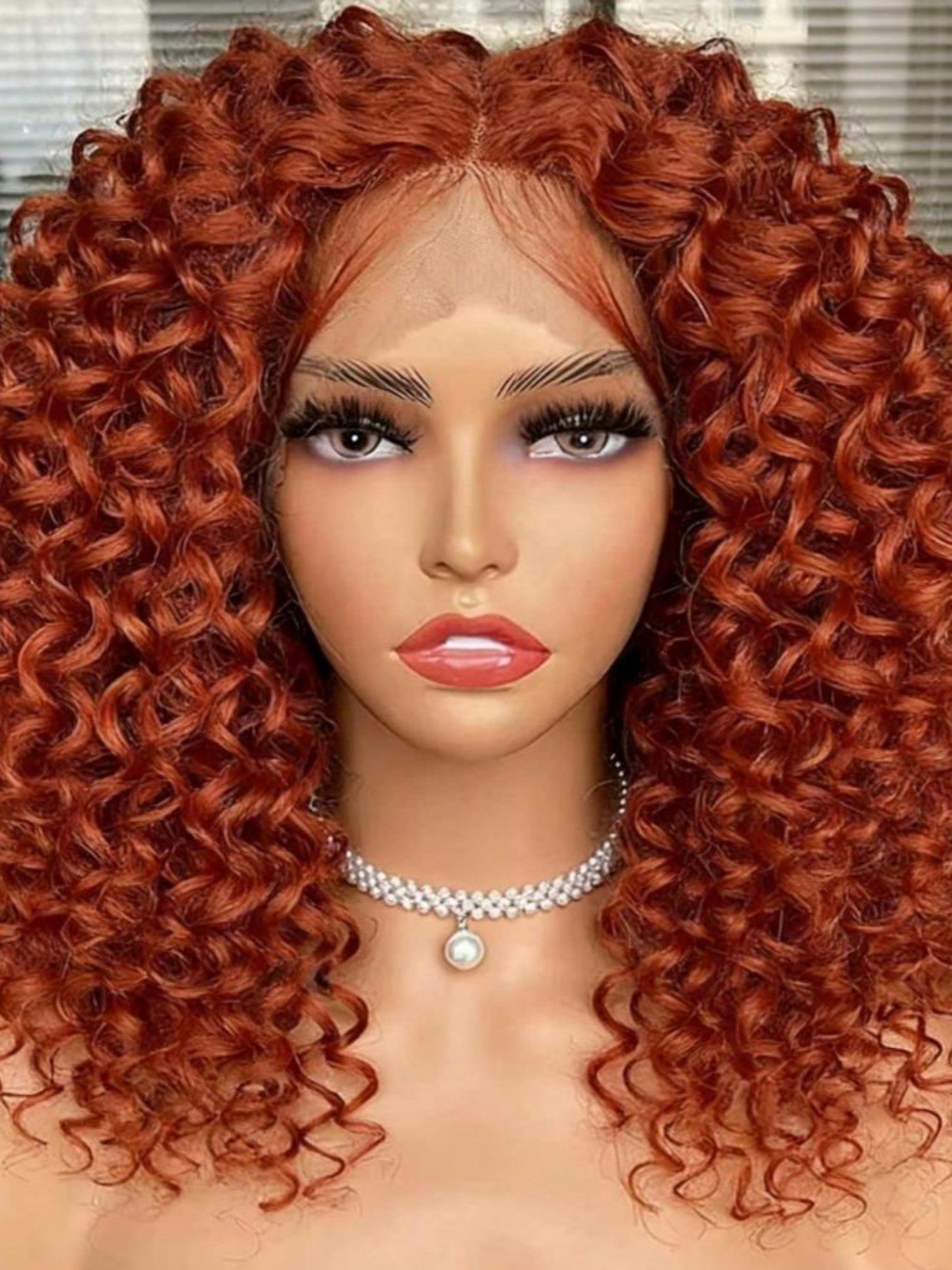 Orange Curly Wig