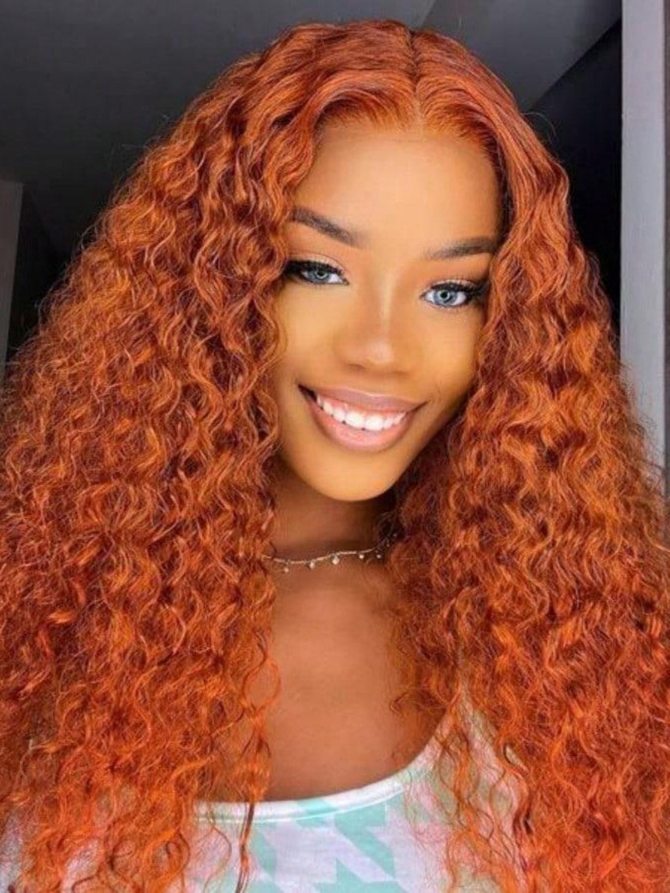 Orange Curly Wig