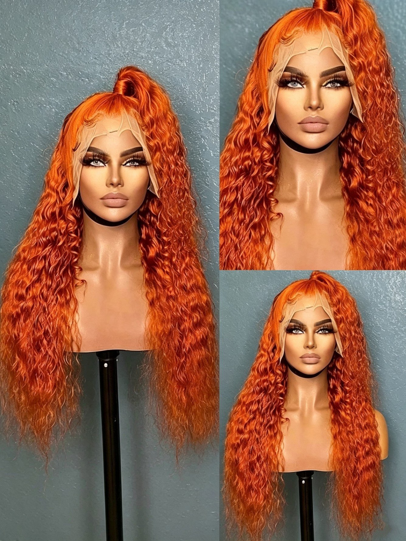 Orange Curly Wig