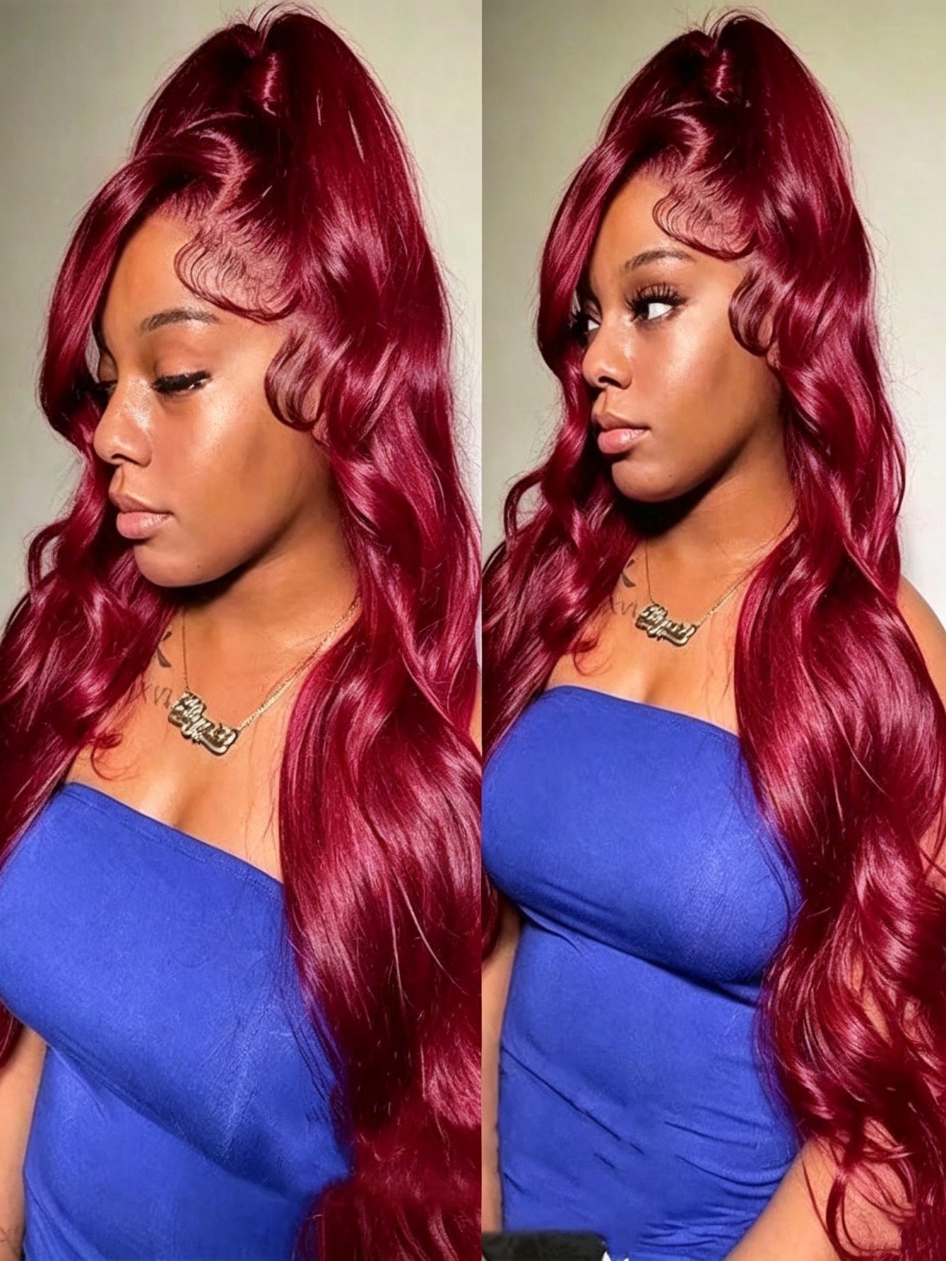 Burgundy Body Wave Lace Front Wig