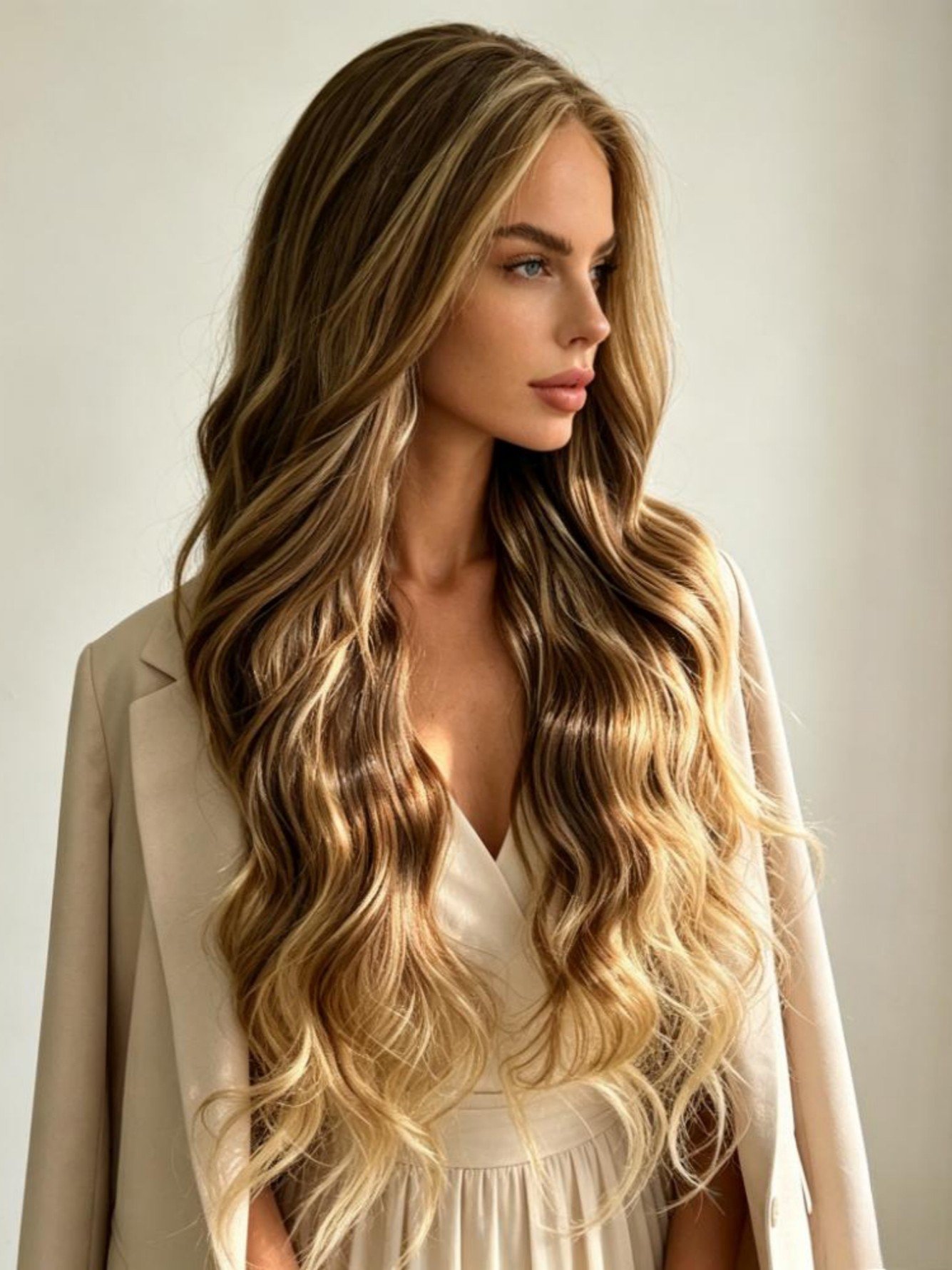 Brown Ombre Wavy Hair Wig