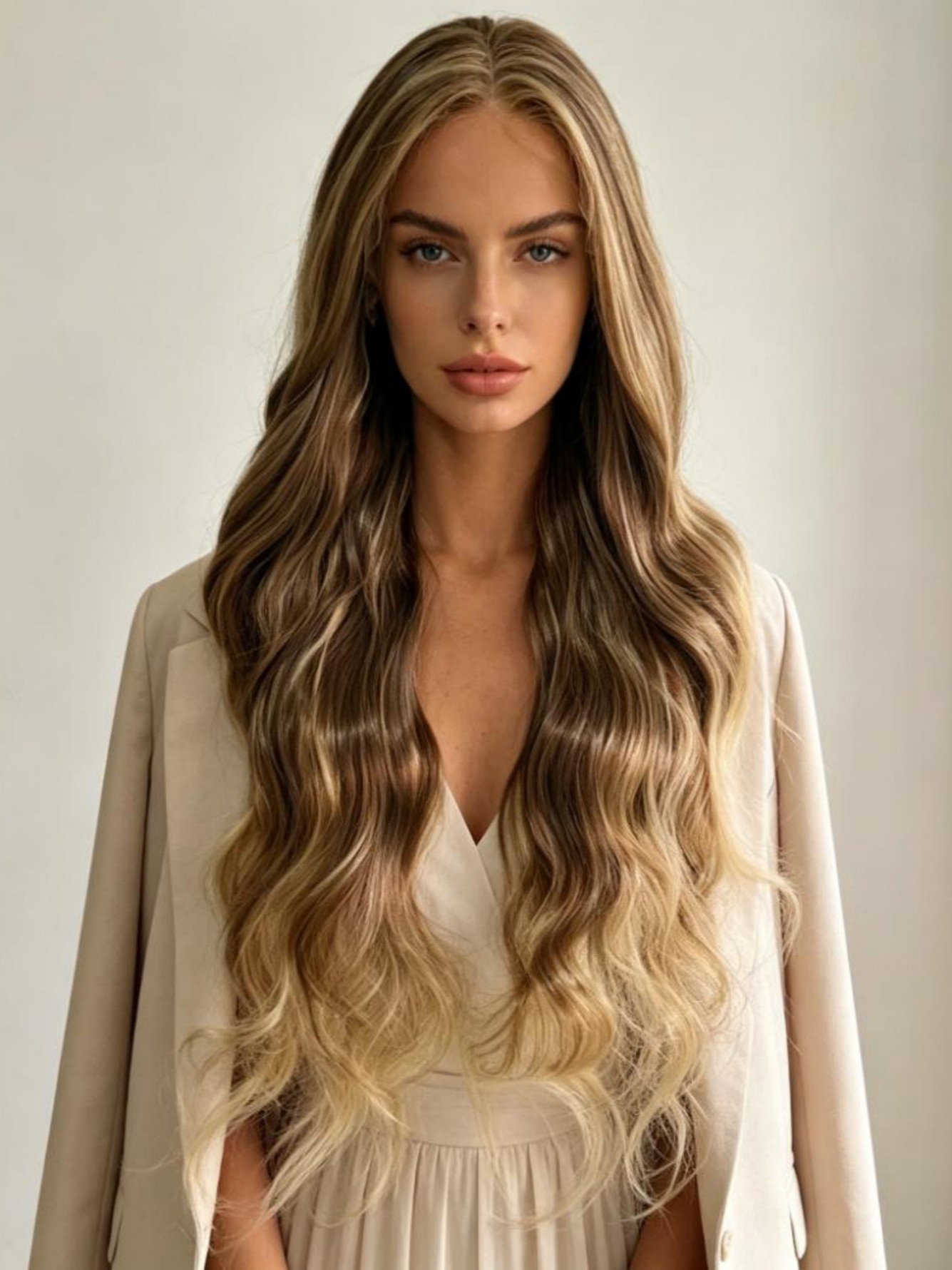 Brown Ombre Wavy Hair Wig