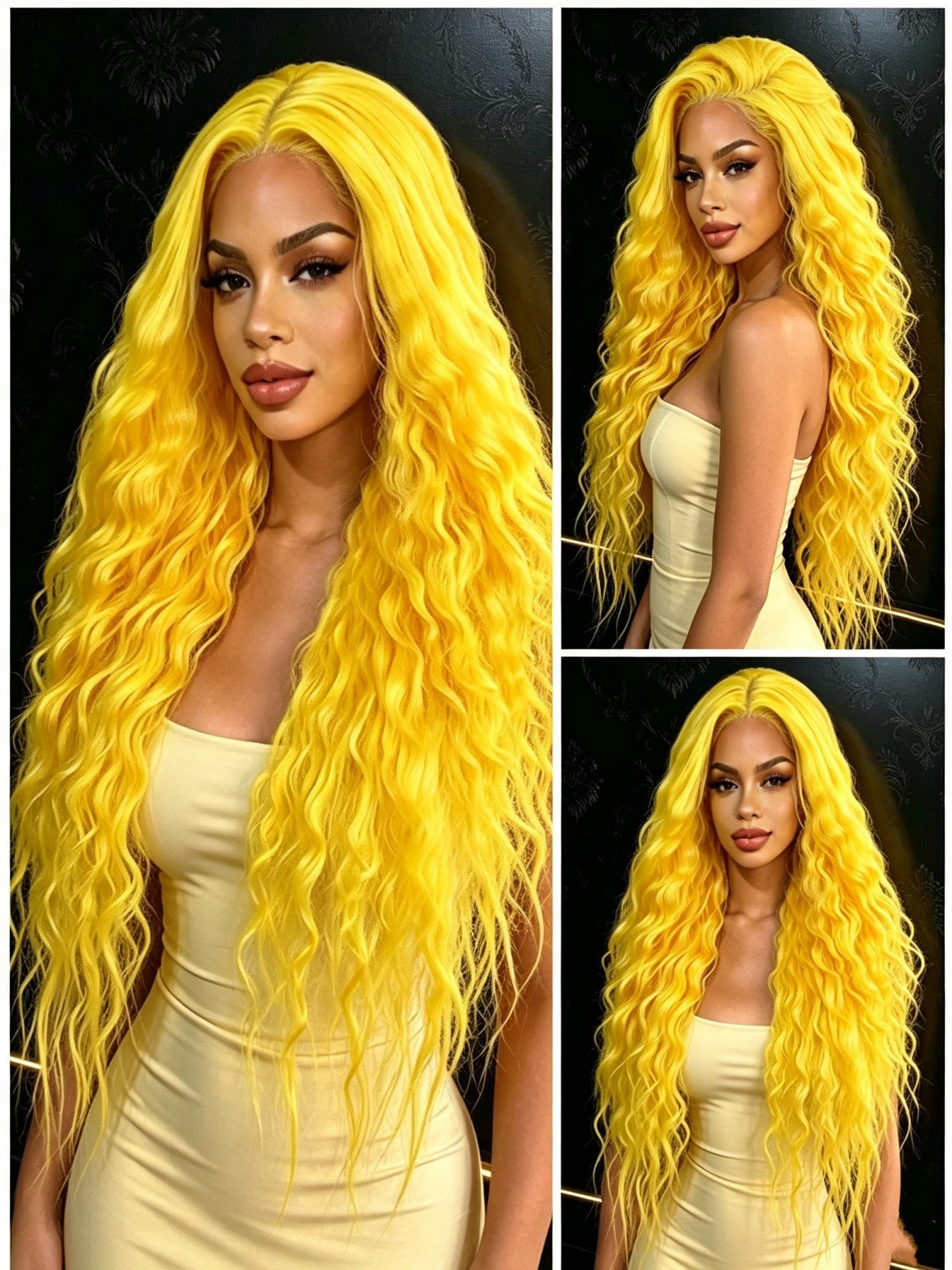 Yellow Wavy Wig