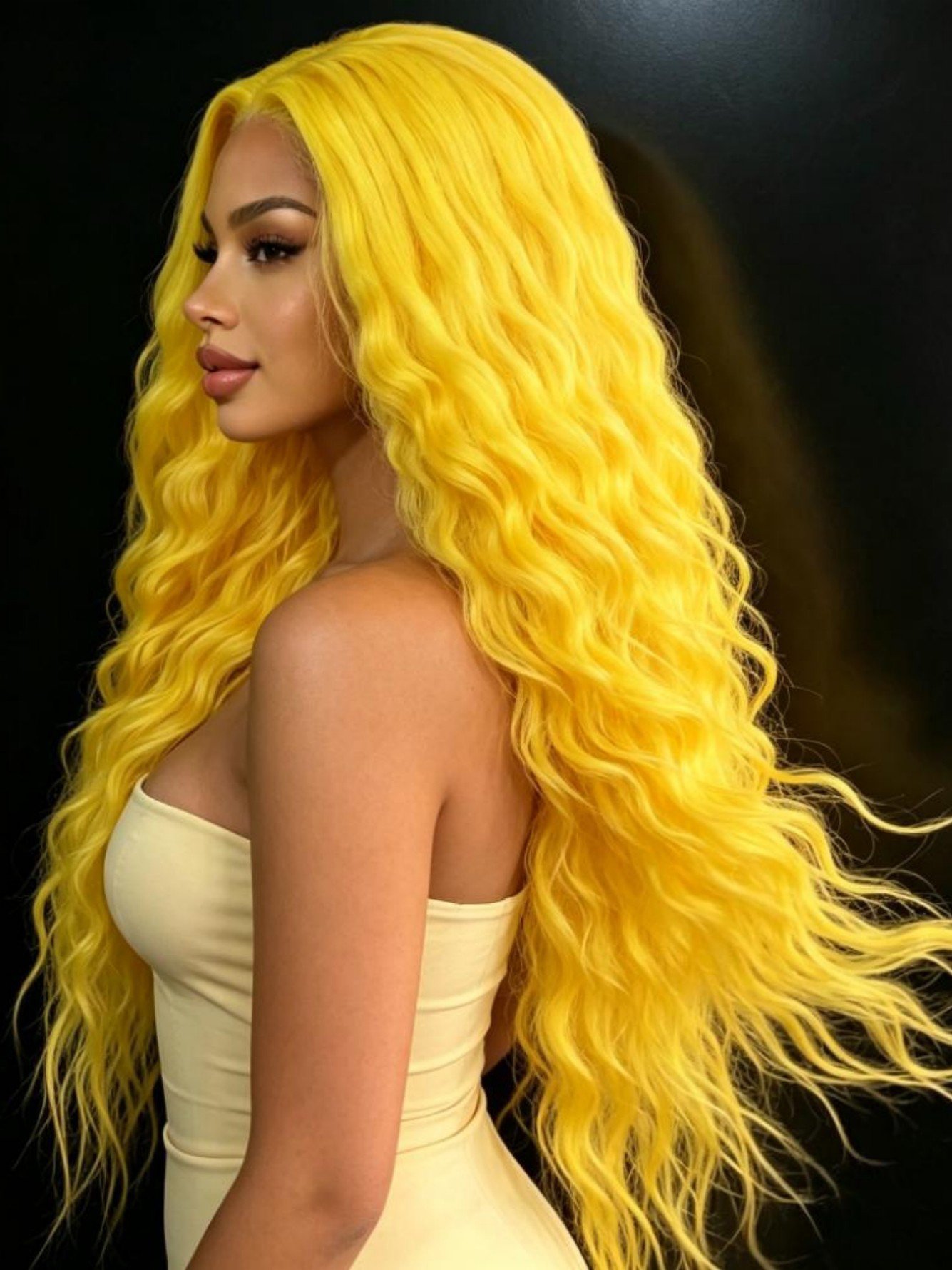 Yellow Wavy Wig