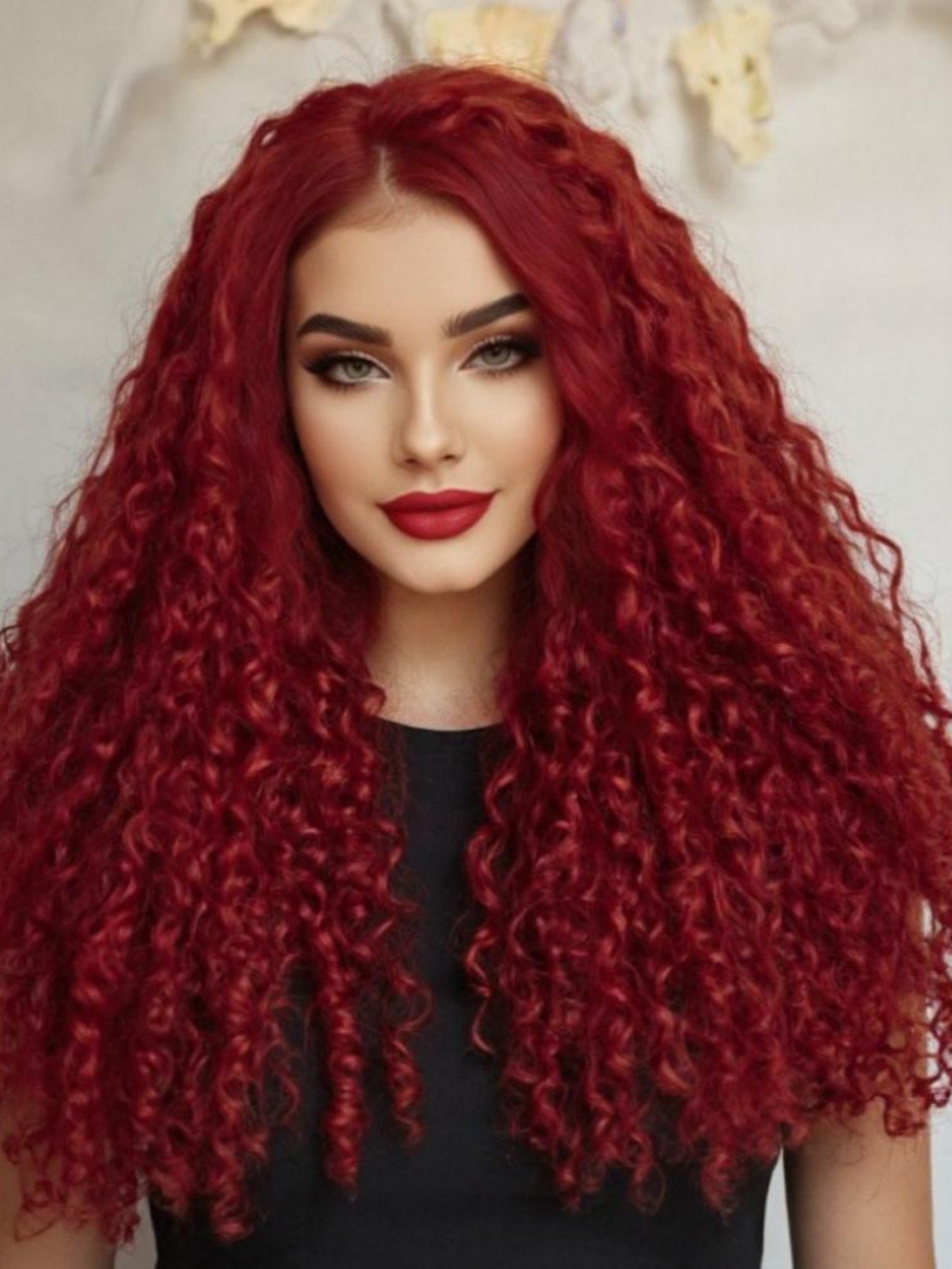 Burgundy Curly Wigs