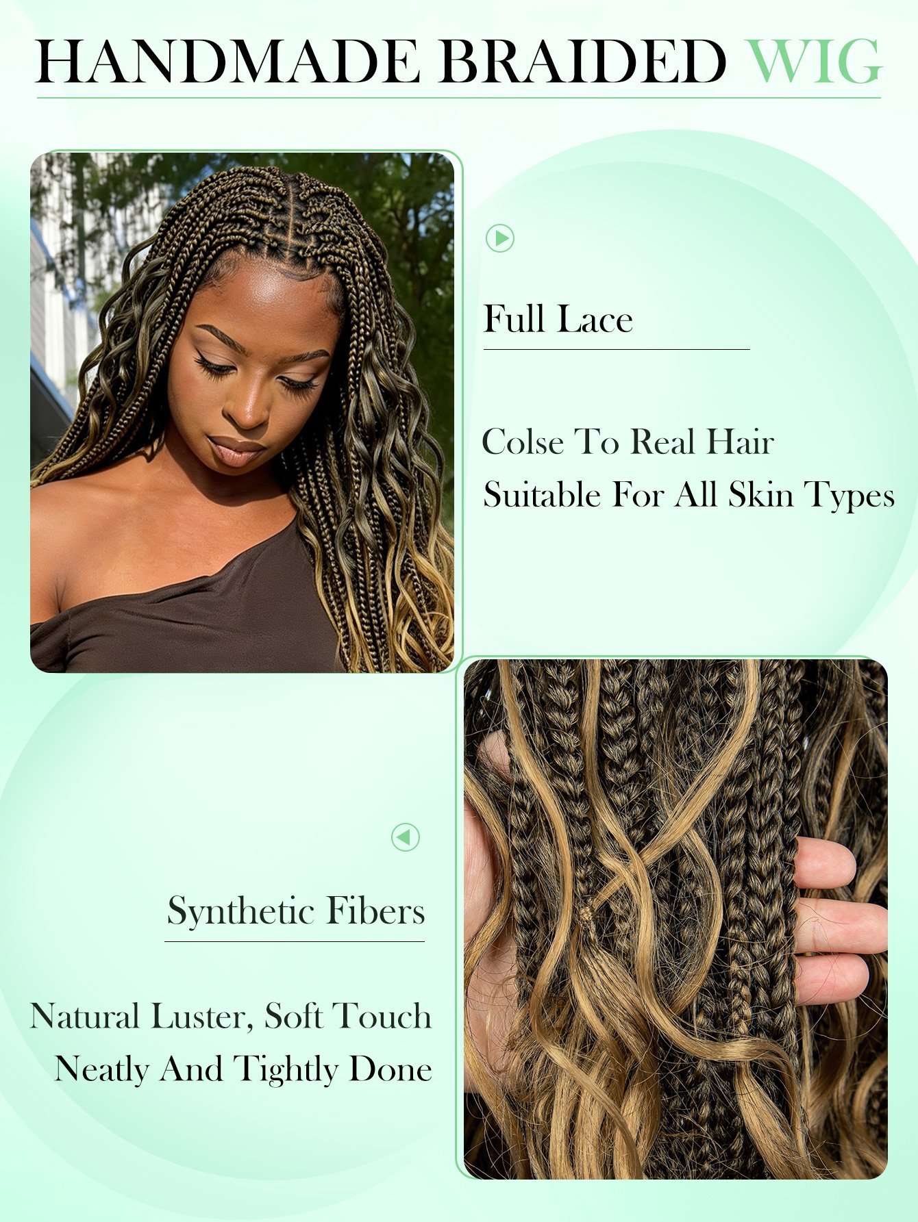 Bohemian Box Braids Wig