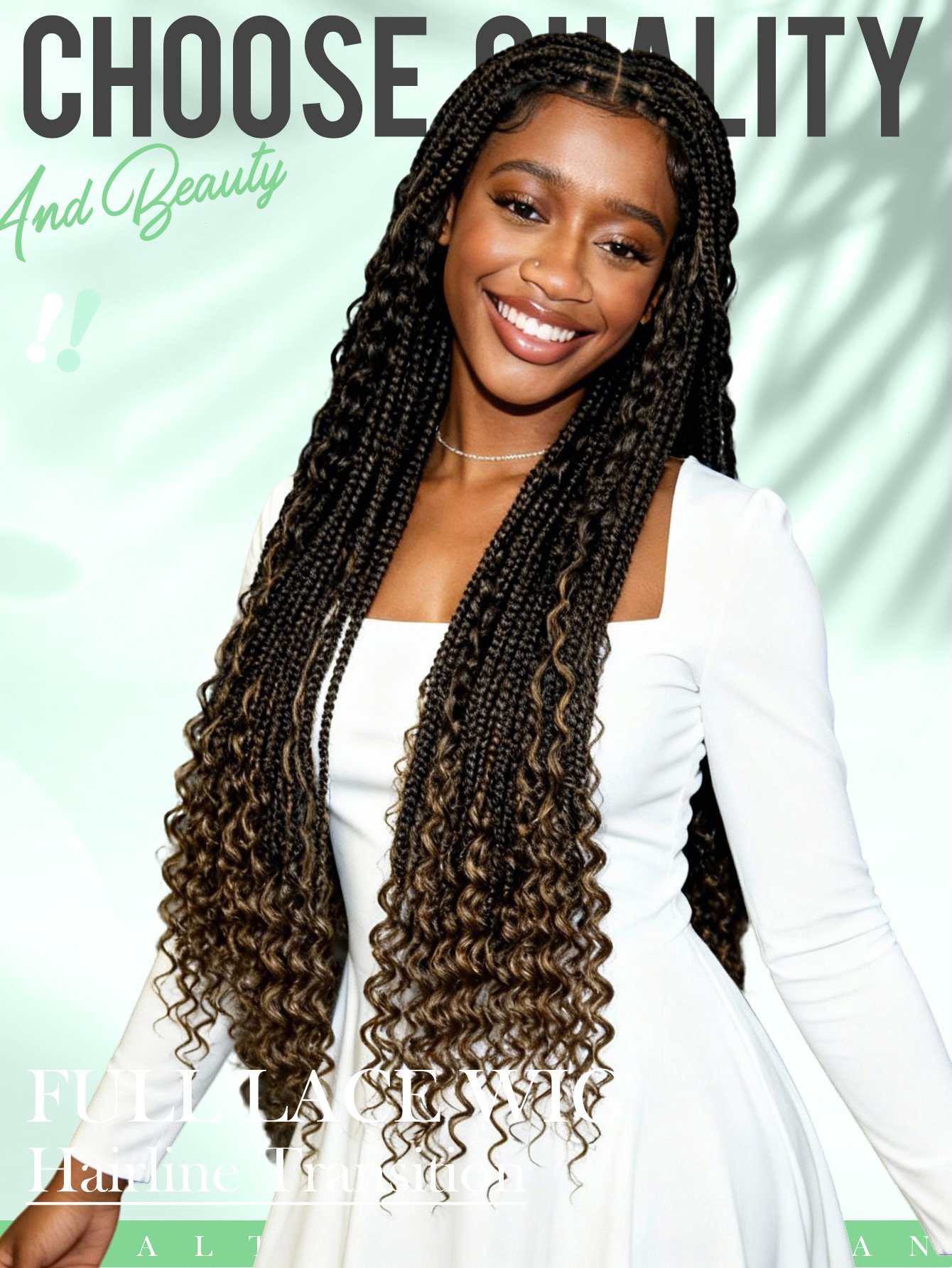 Multi Braided Curly Wig