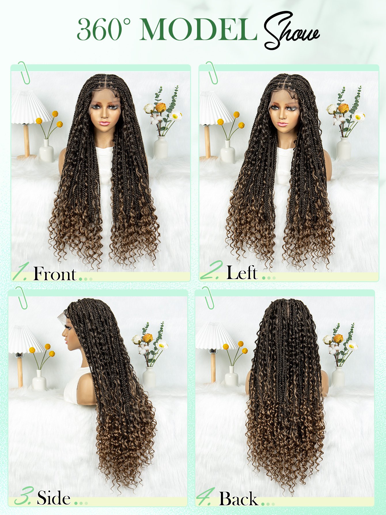 Multi Braided Curly Wig