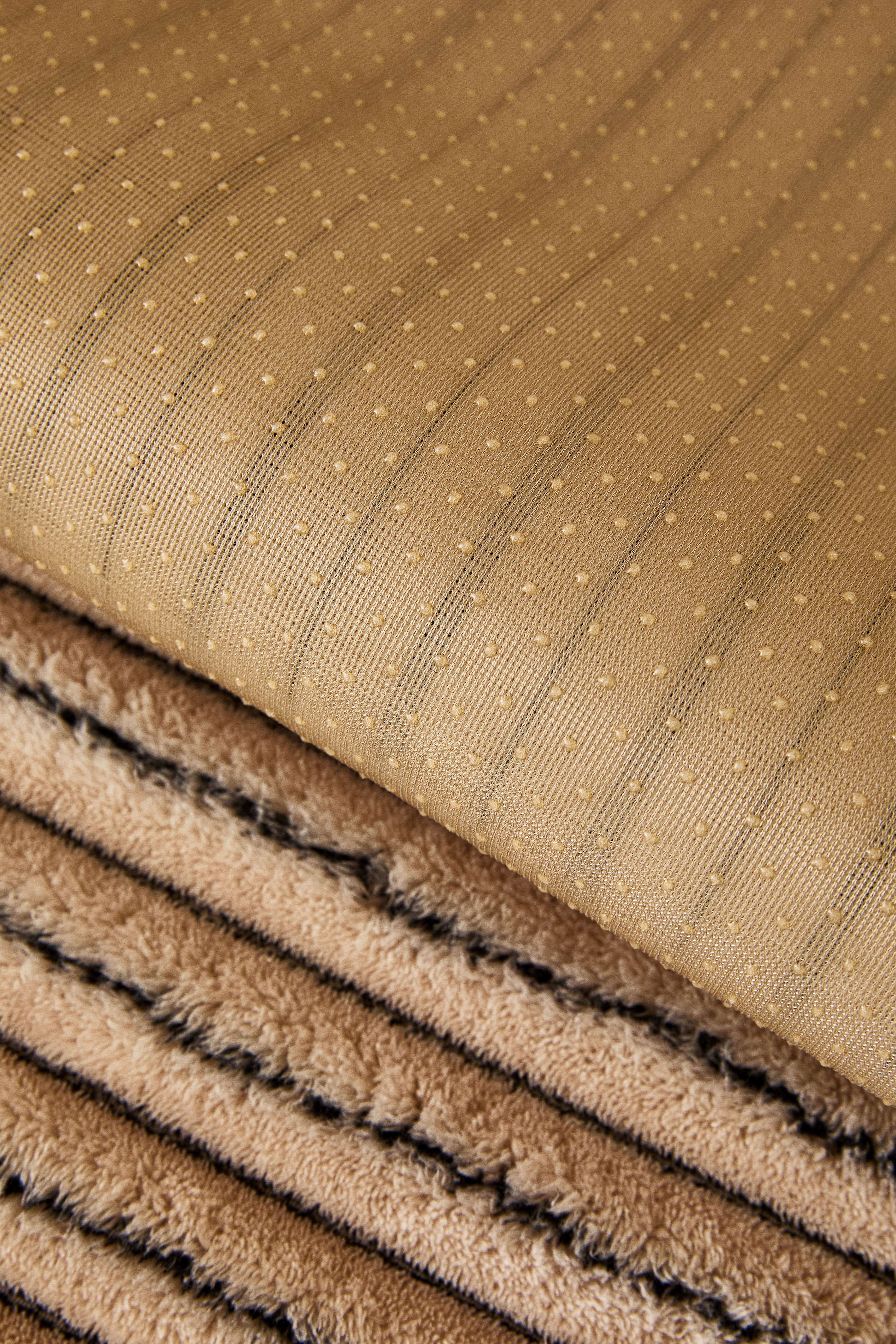 Khaki Striped Sofa Cover