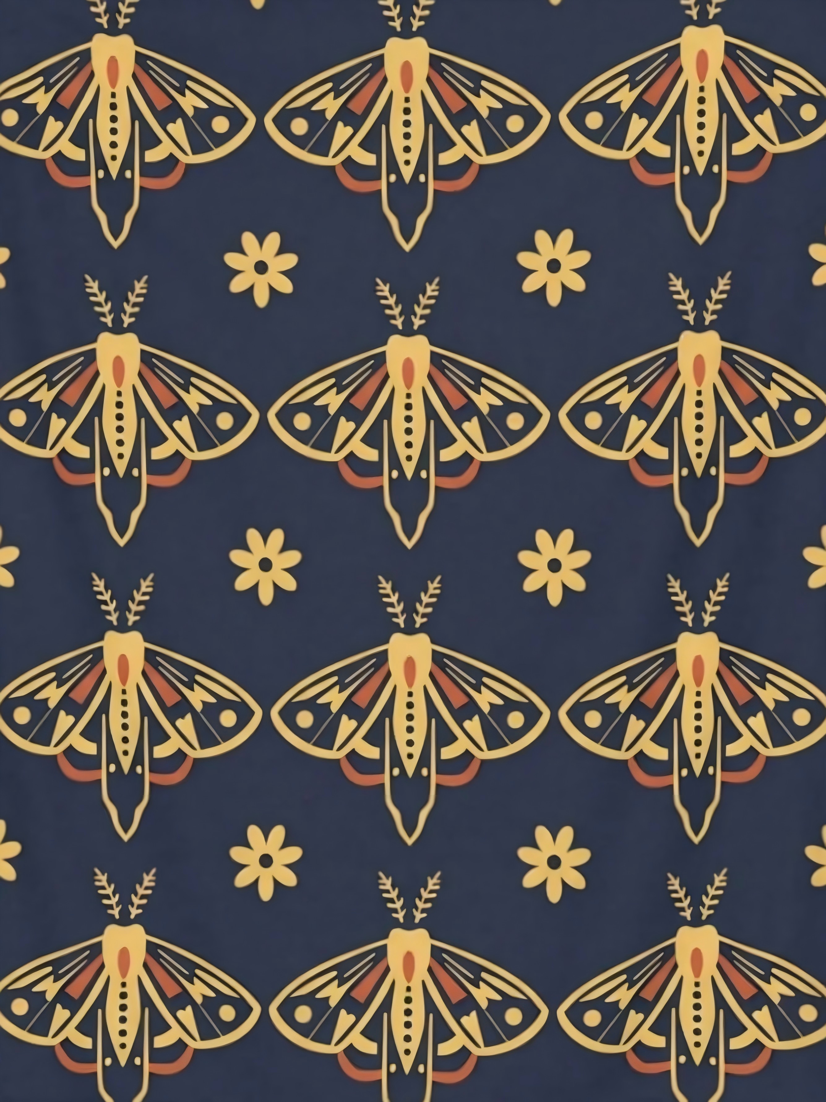 Mystical Moth and Floral Patterned Soft Fleece Blanket - Blue, 30x40 inch
