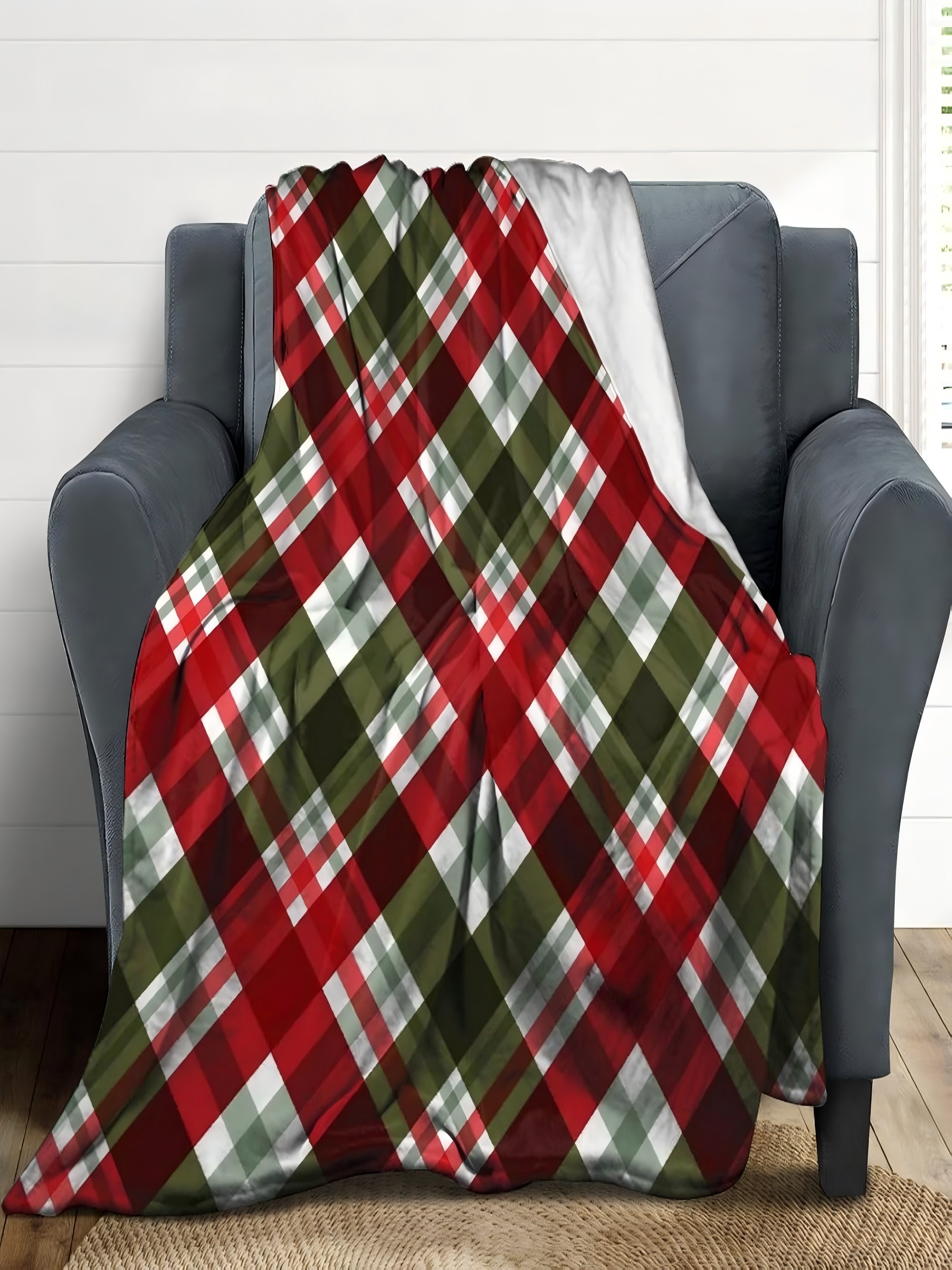 Plaid Throw Blanket - 30x40 inch