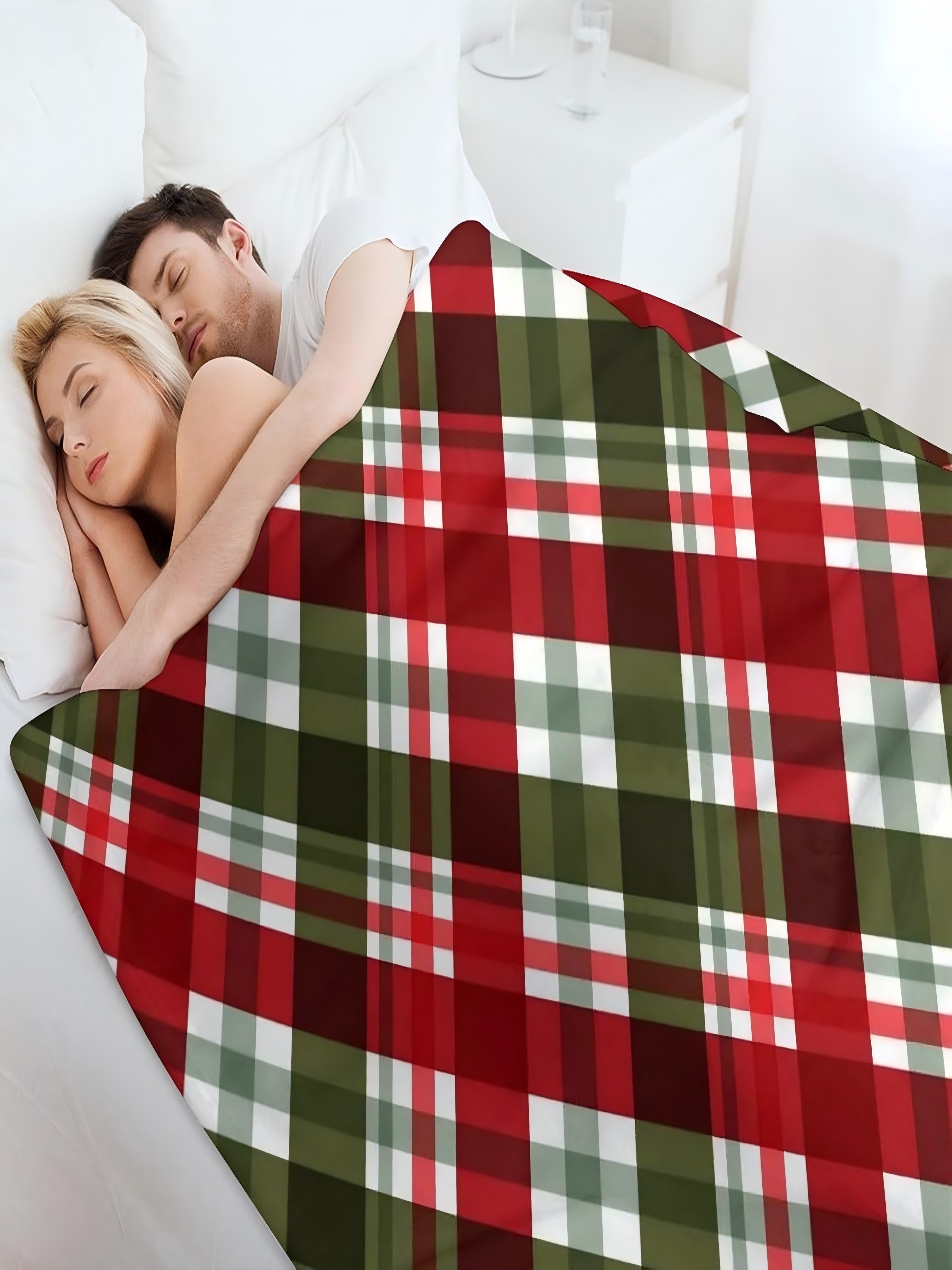 Plaid Throw Blanket - 50x60 Inch