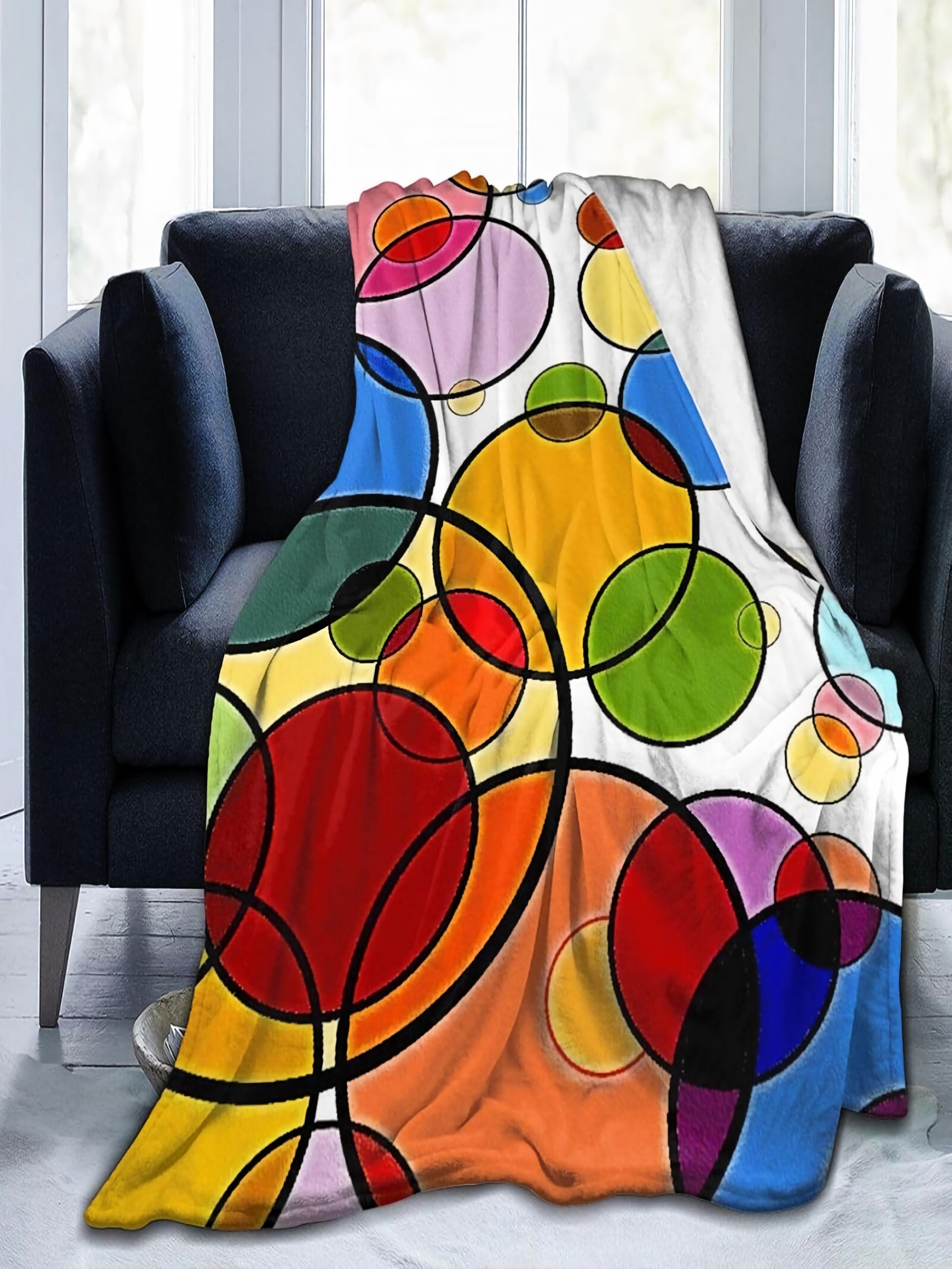 Geometric Circles Blanket