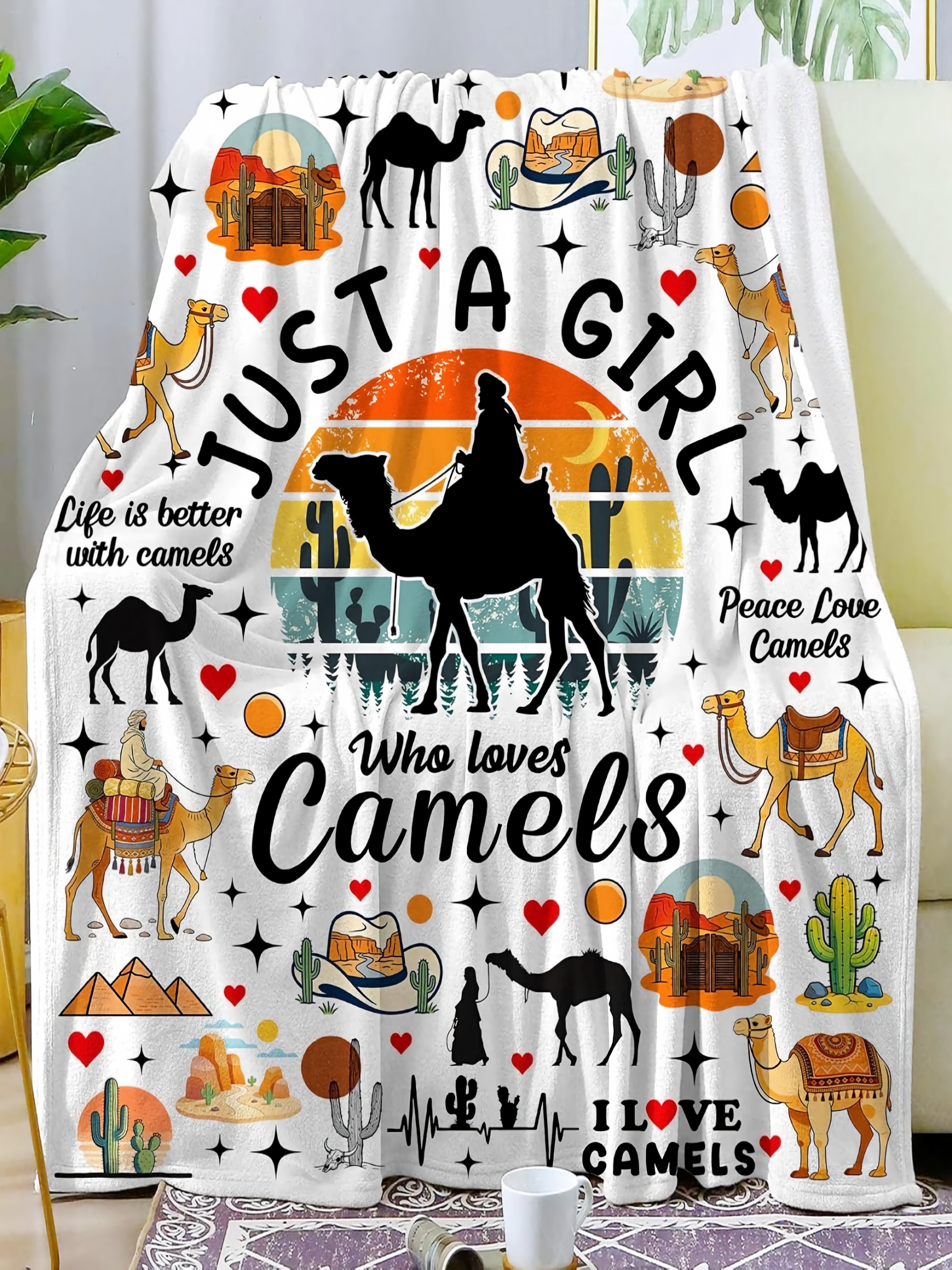 Camel Lover Flannel Blanket