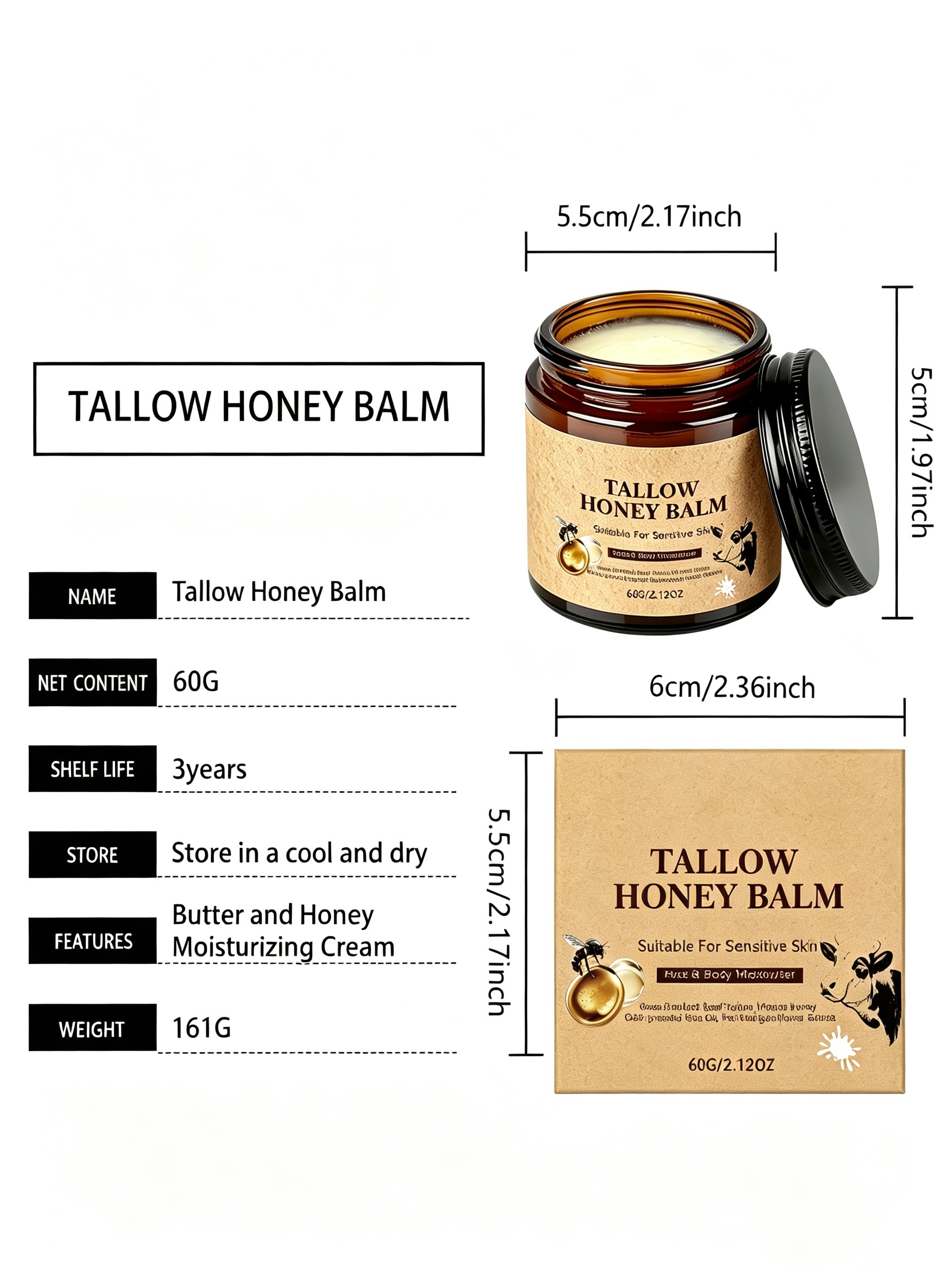 Tallow Honey Balm