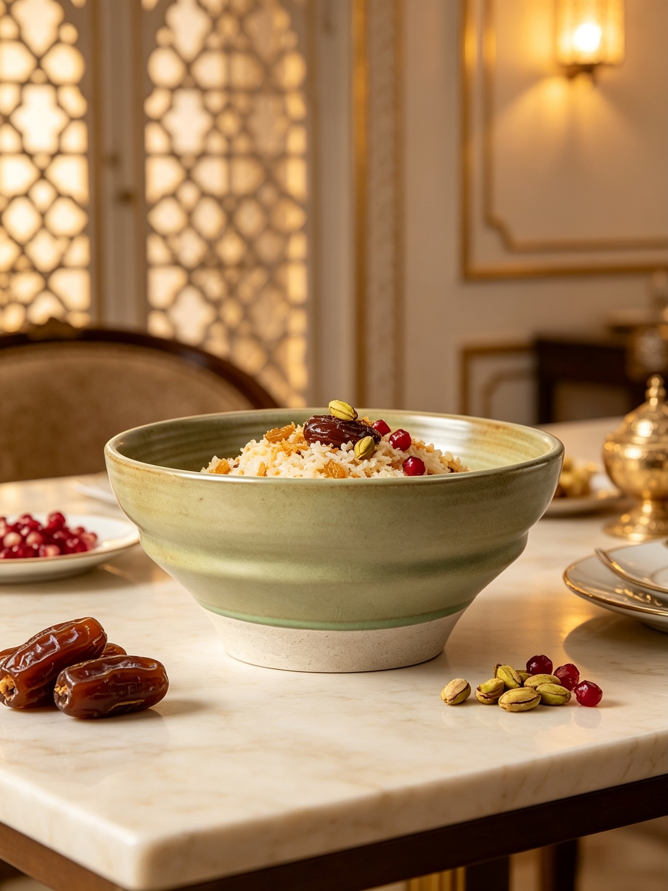 وعاء سادة أخضر