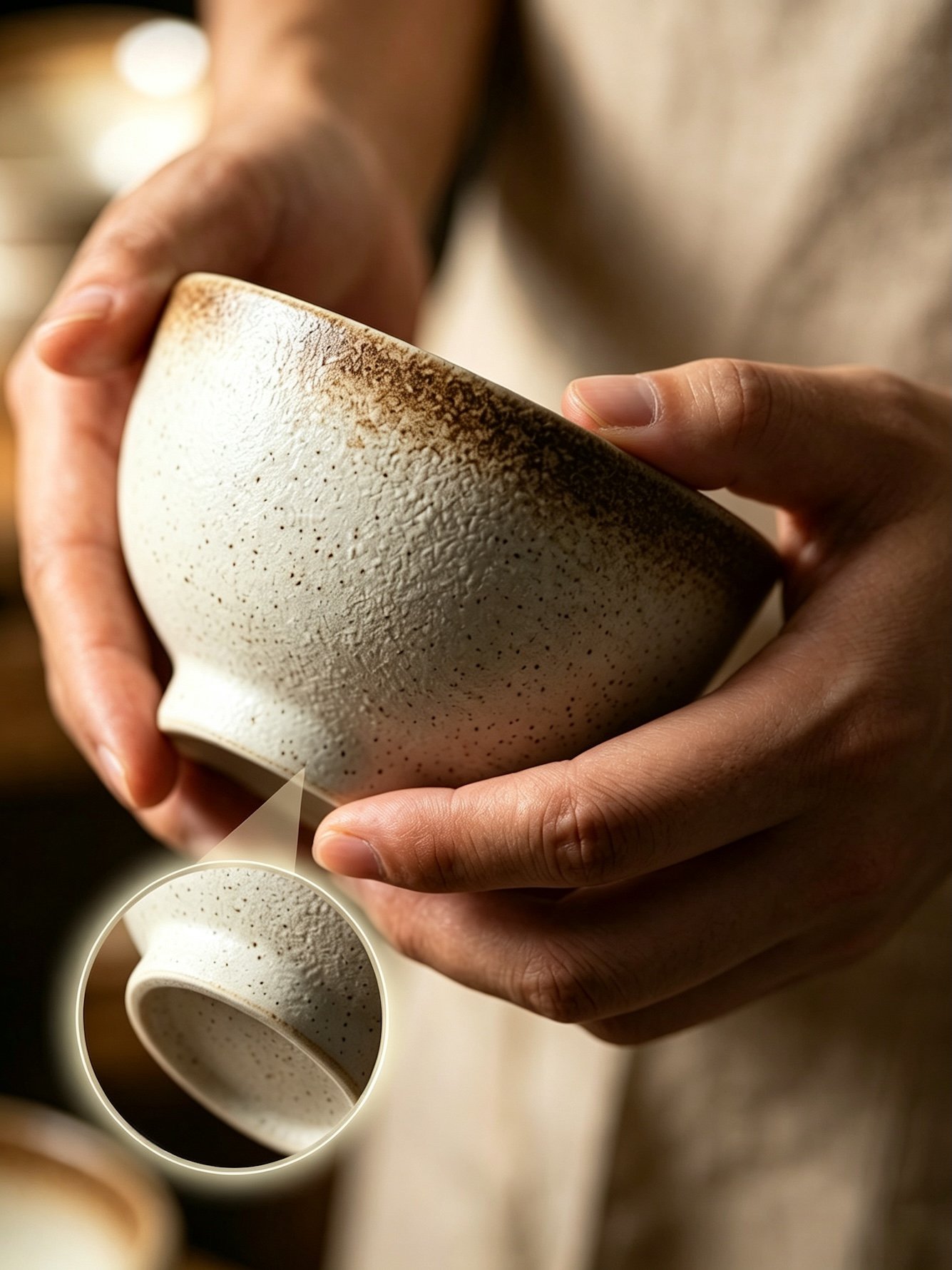 5-Piece Artisan Speckled Ceramic Bowls Set