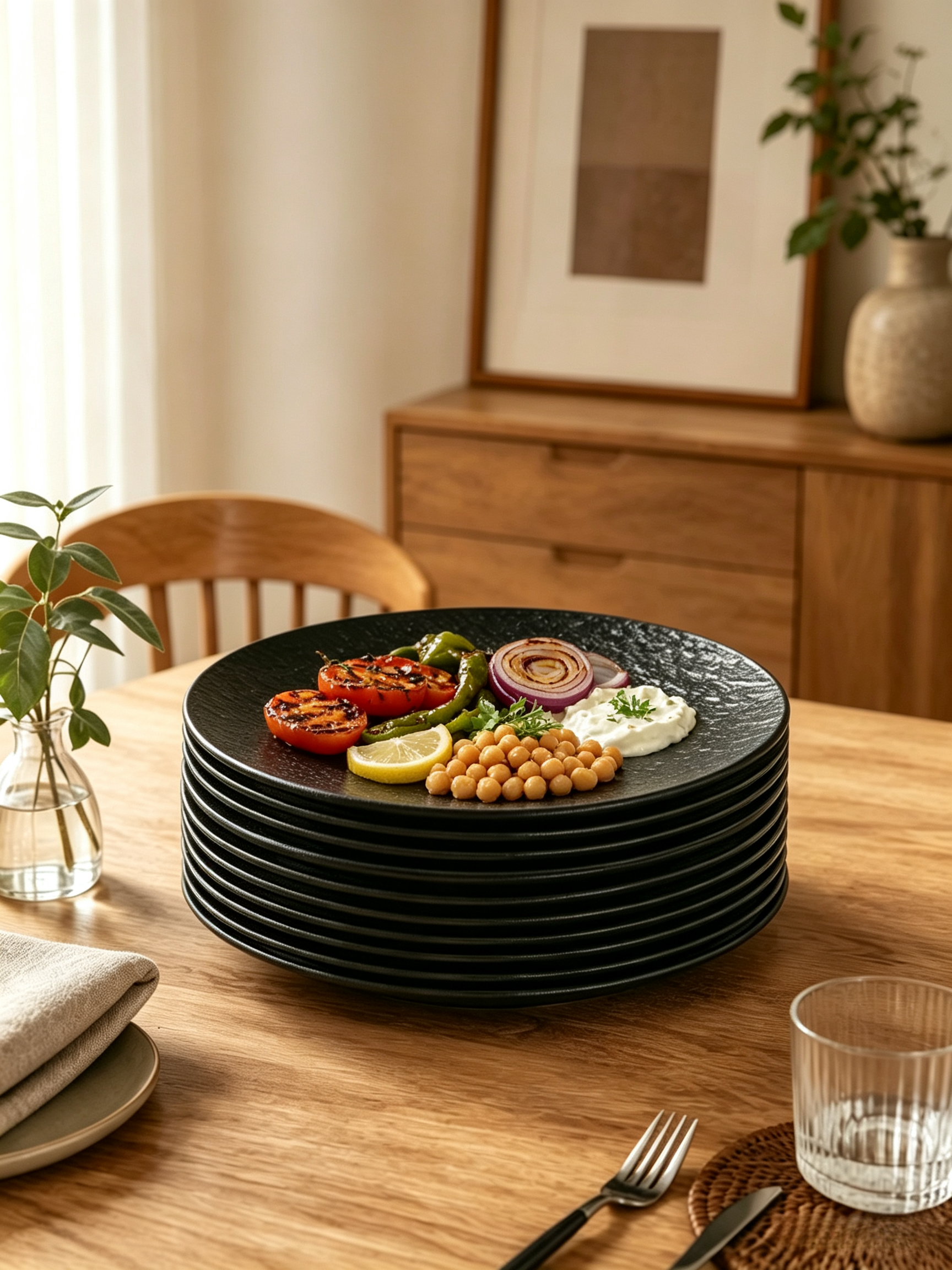 Black Texture Plates