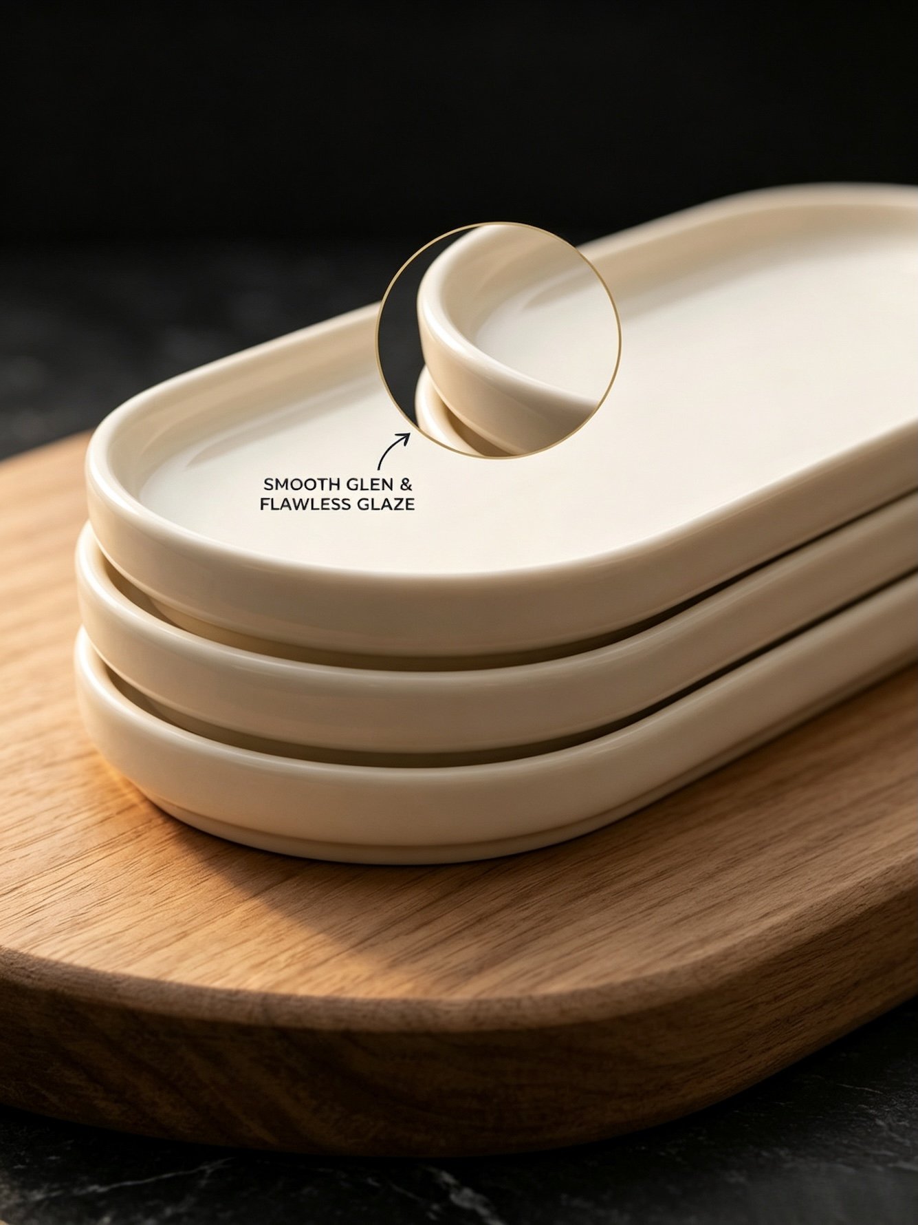 White Solid Serving Trays