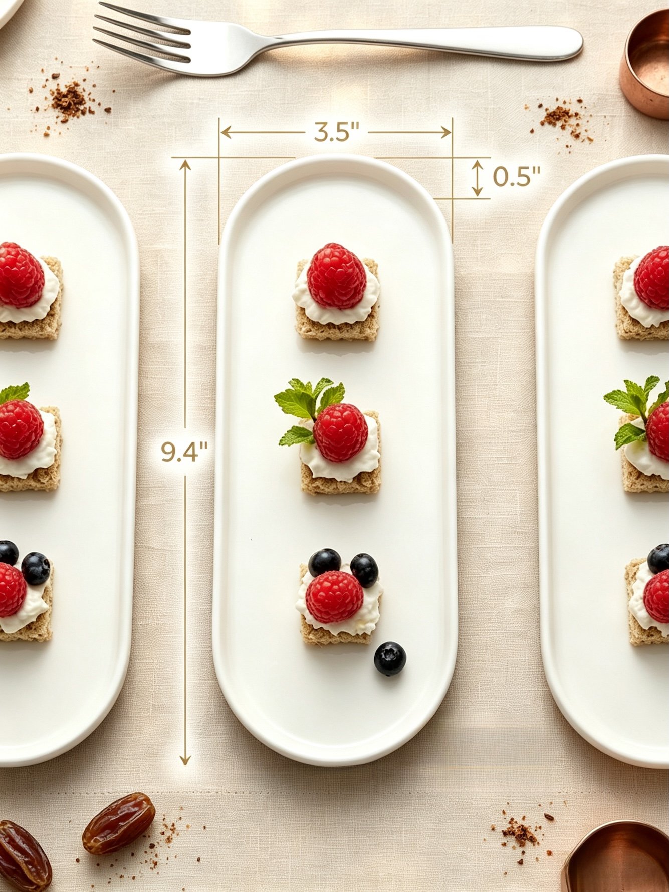 White Solid Serving Trays