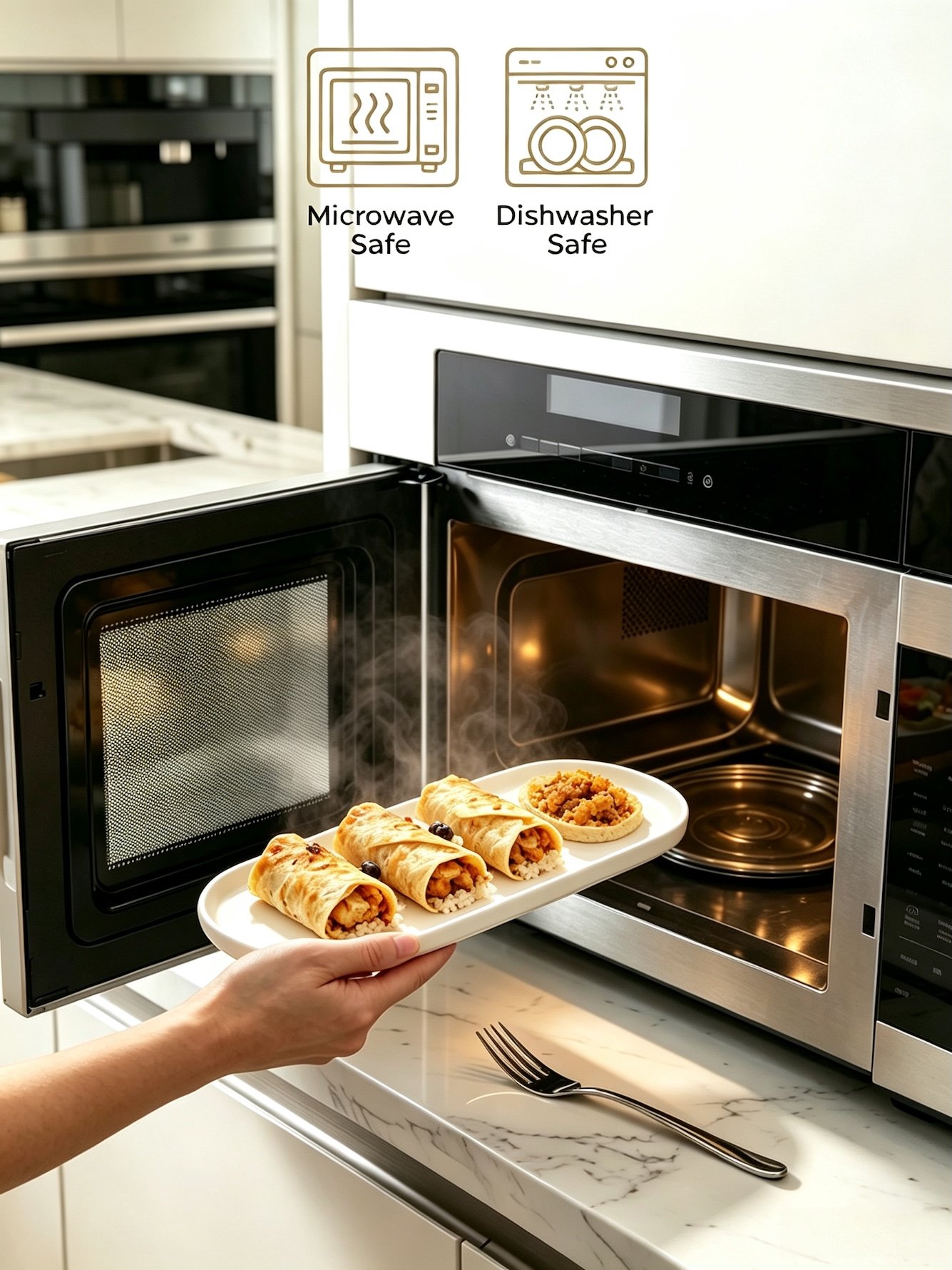 White Solid Serving Trays