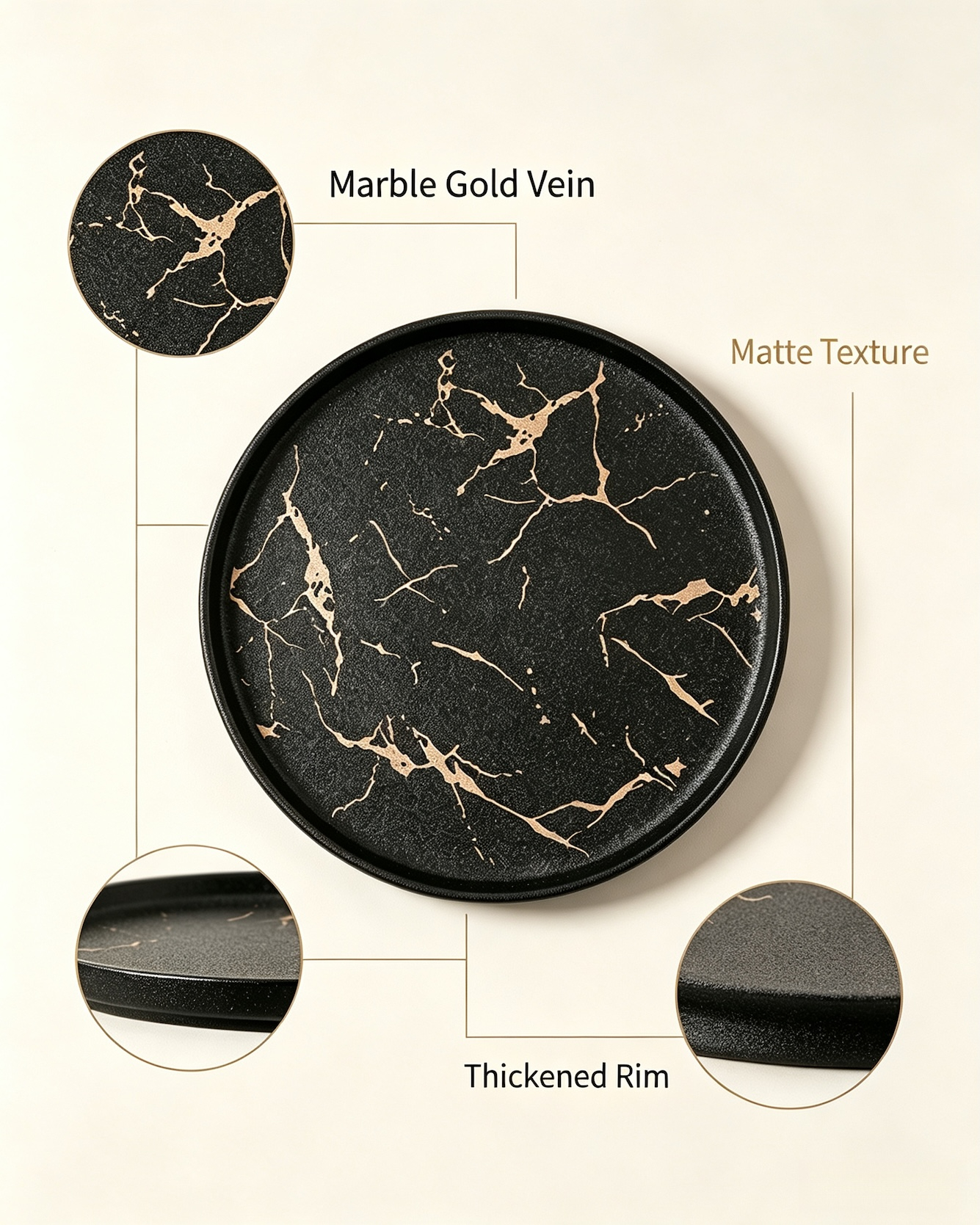 Black Texture Plates