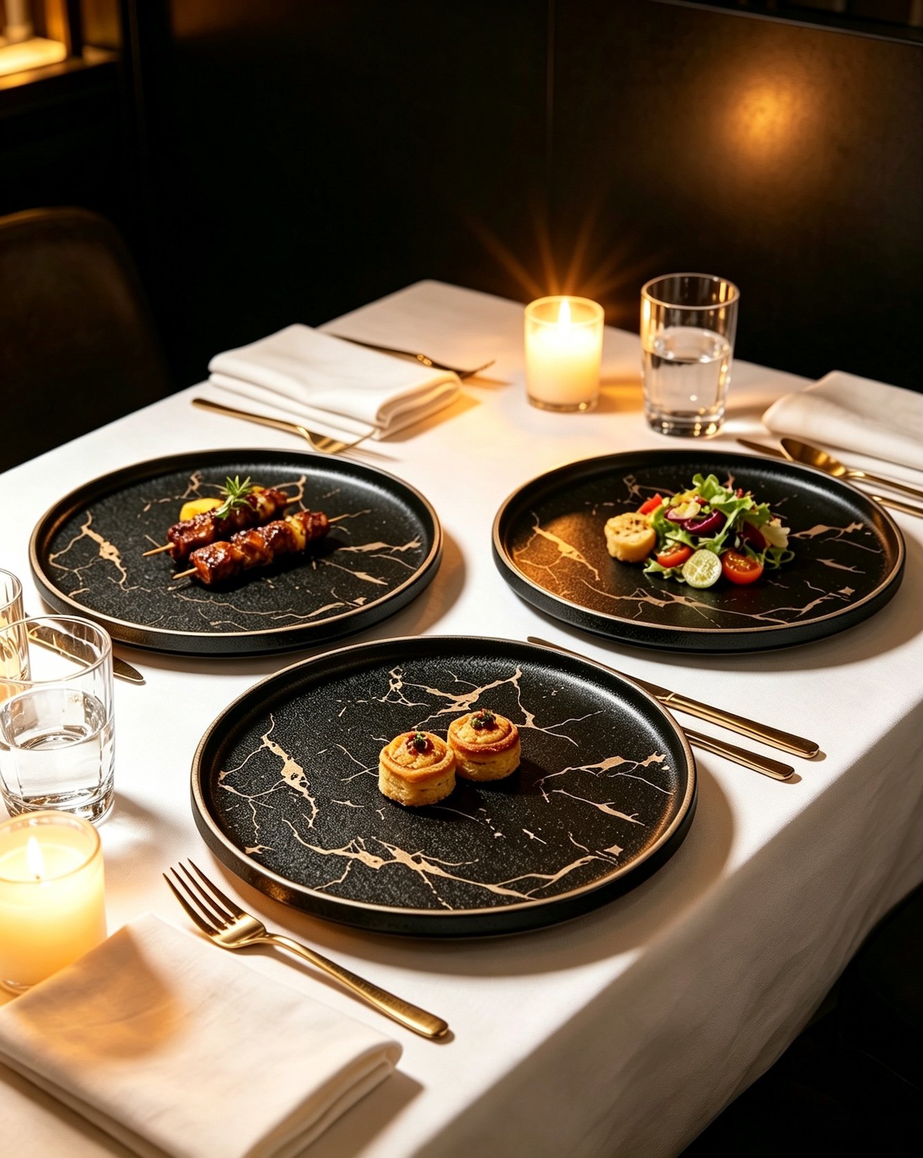 Black Texture Plates