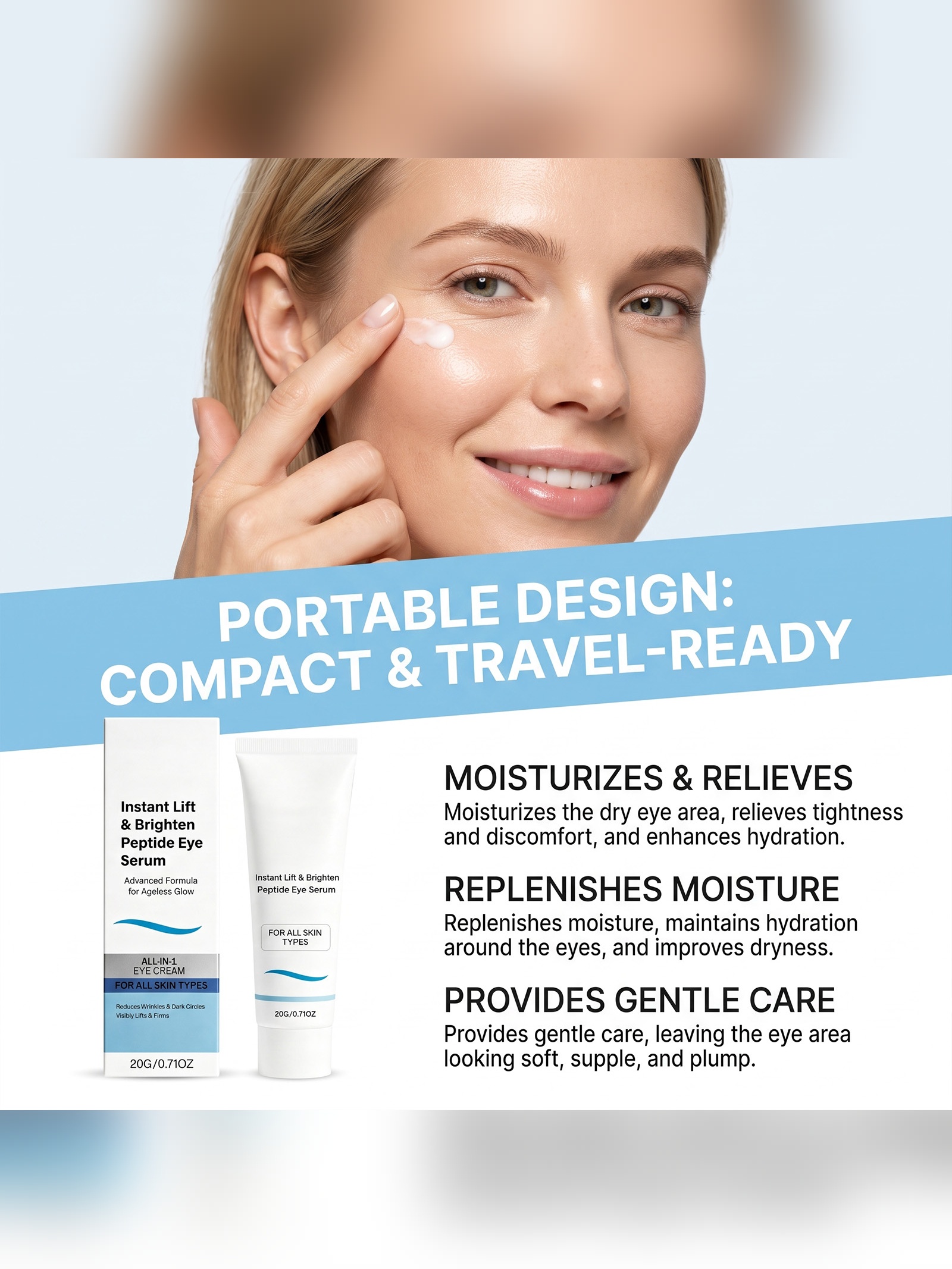 Instant Lift and Brighten Peptide Eye Cream