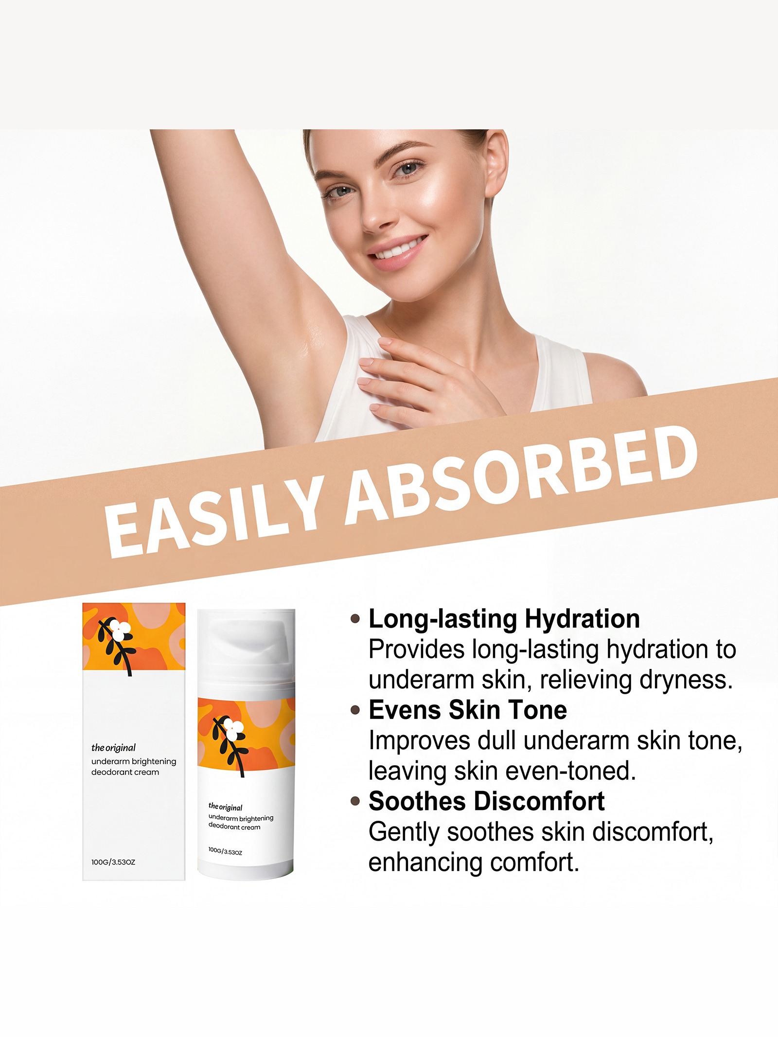 Floral Underarm Brightening Deodorant Cream
