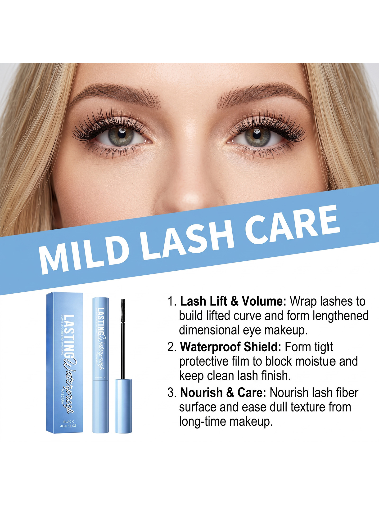 Blue Waterproof Mascara
