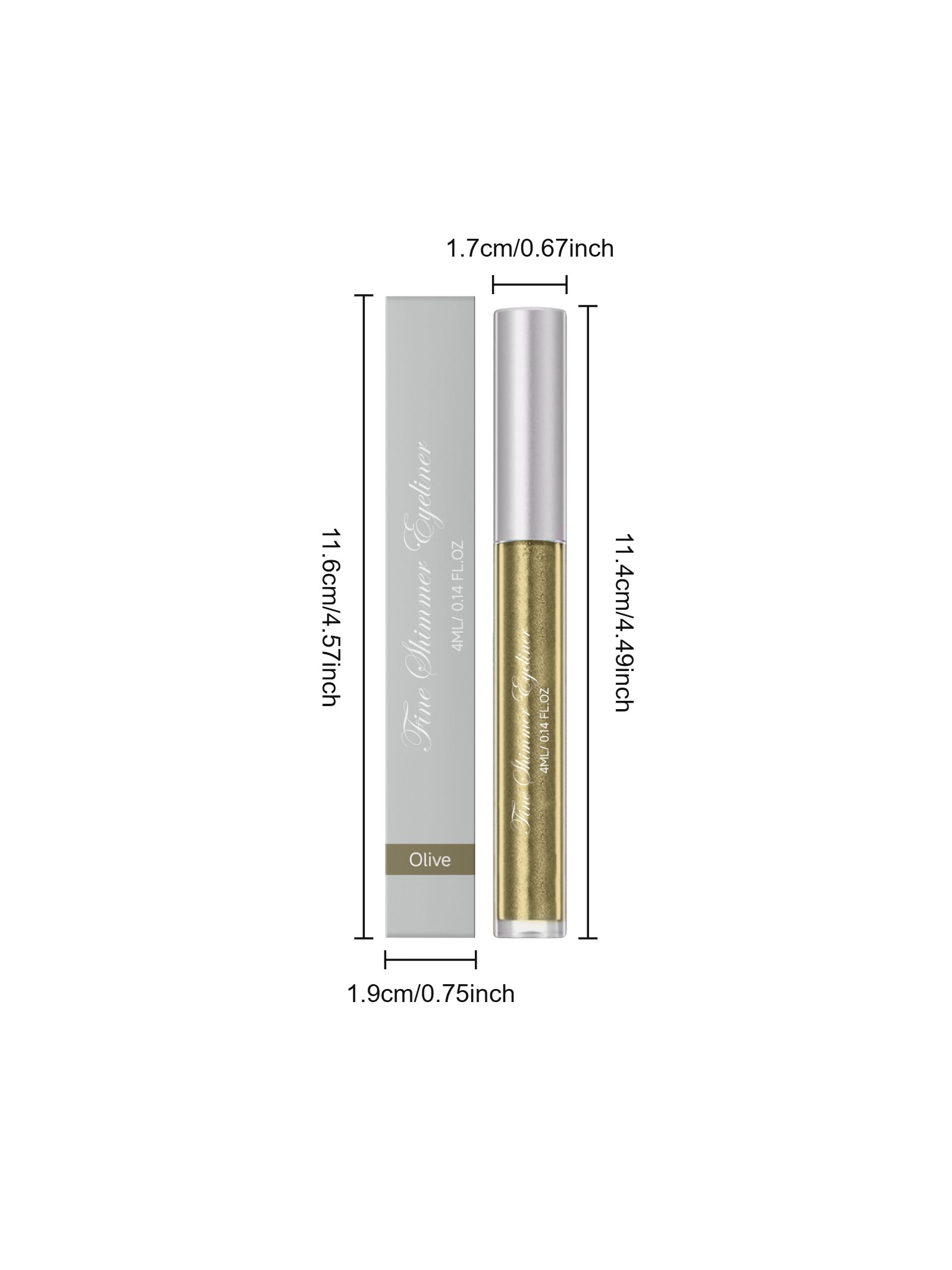 Olive Shimmer Liquid Eyeshadow for Long-Lasting Eye Makeup (4ml)