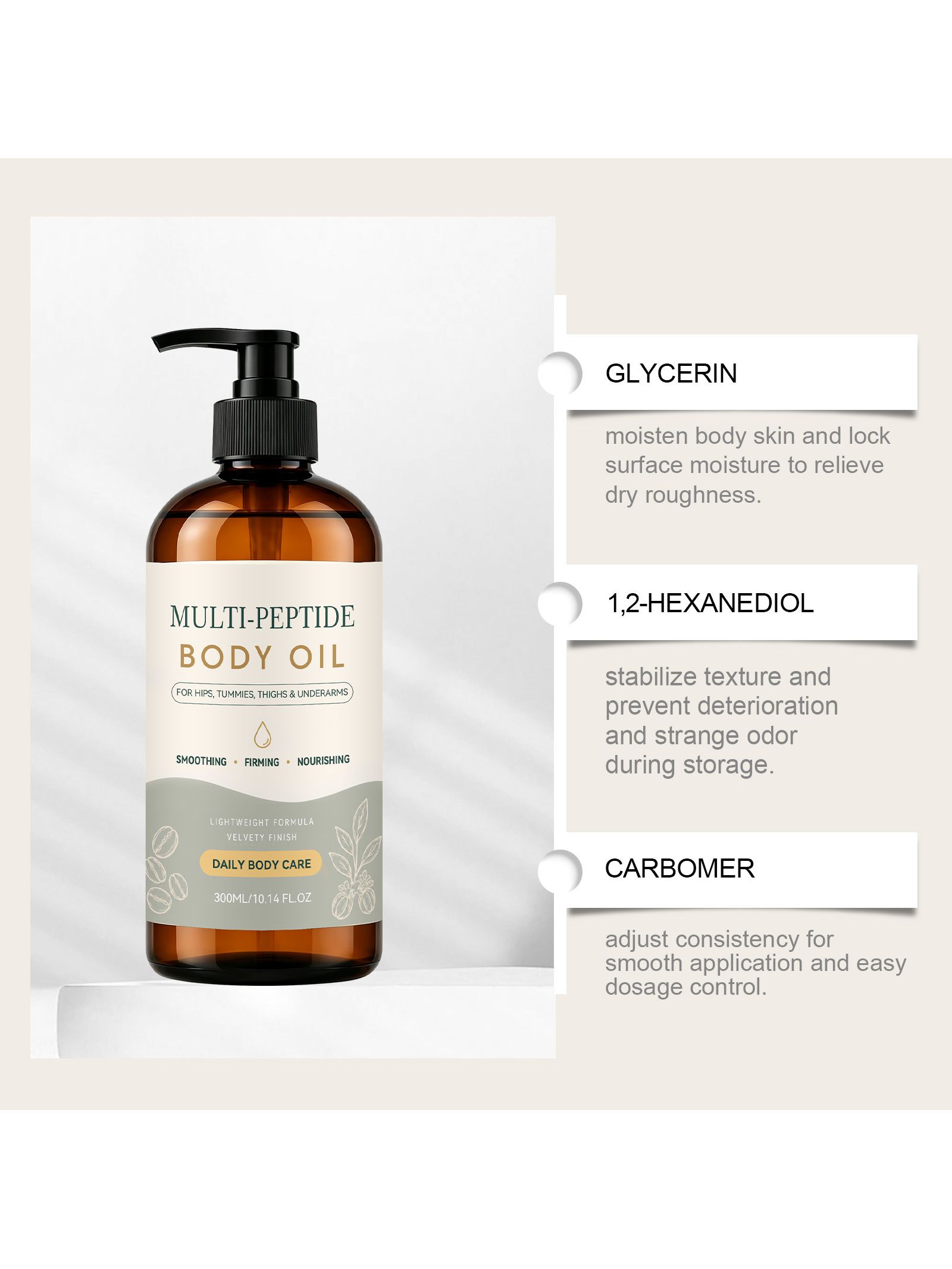 Multi-Peptide Body Oil