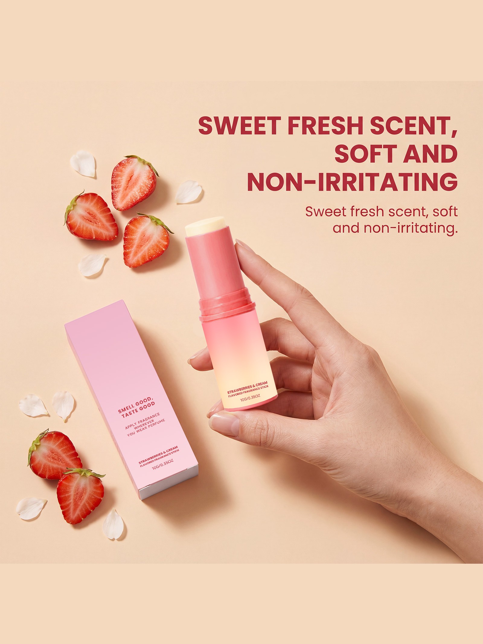 Strawberries and Cream Solid Perfume Stick