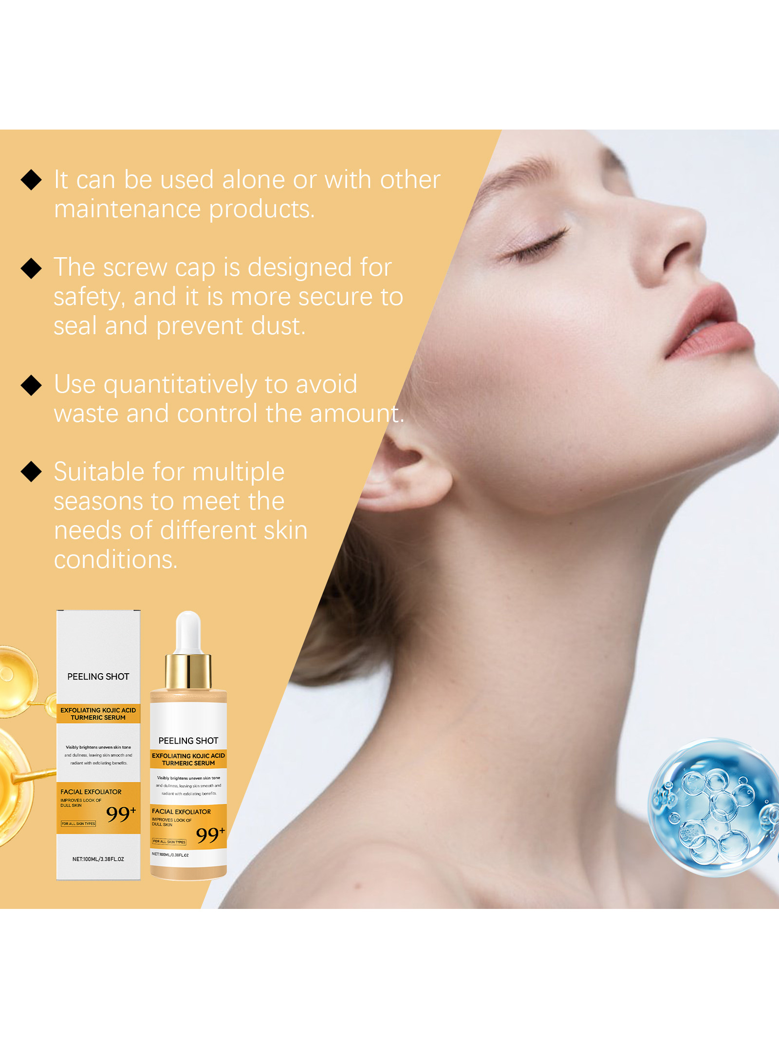Exfoliating Kojic Acid Turmeric Serum